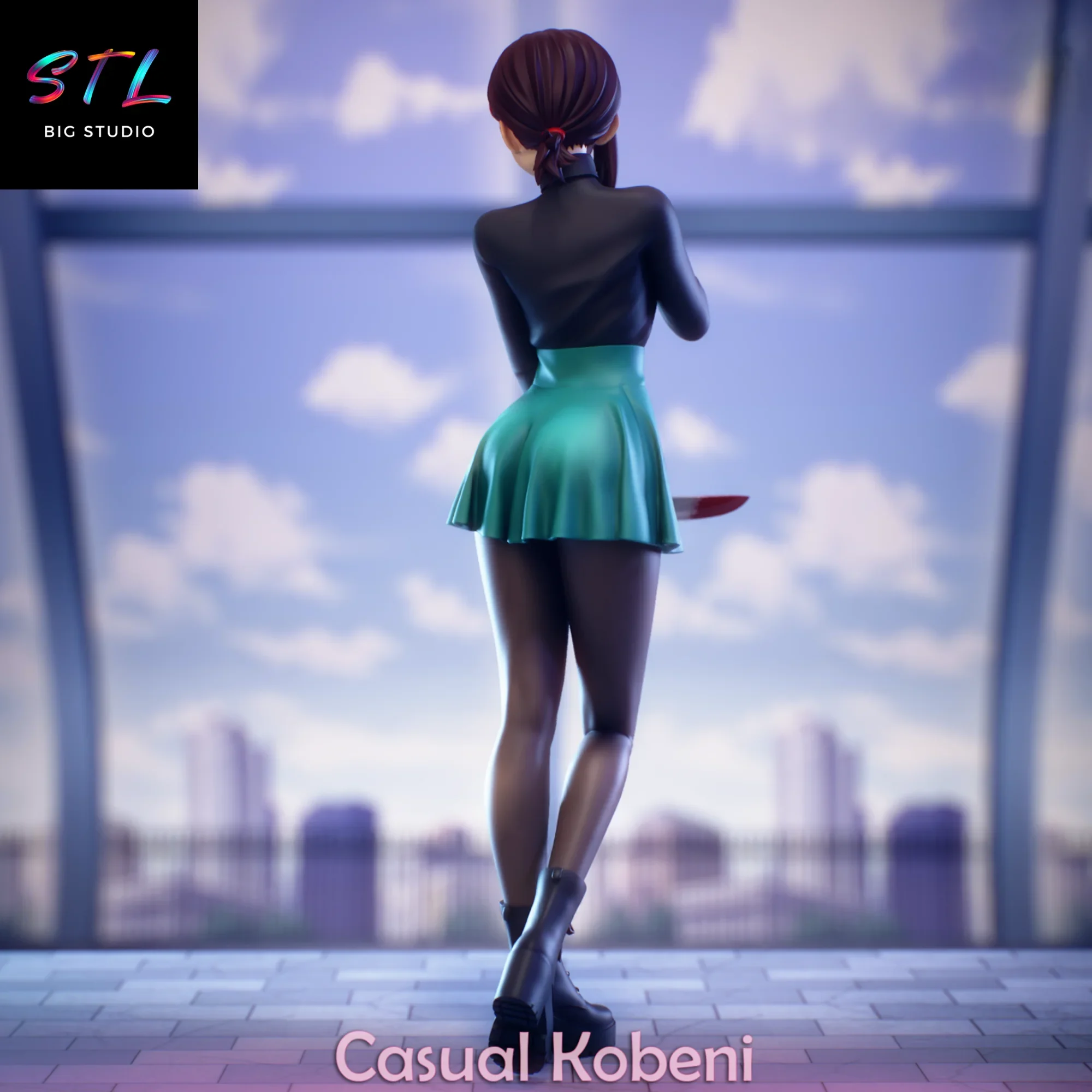 chainsaw man stl kobeni higashiyama para impresion 3d chainsaw man stl kobeni higashiyama para impresion 3d