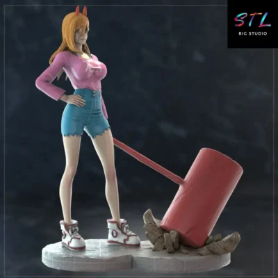 chainsaw man stl power impresion 3d