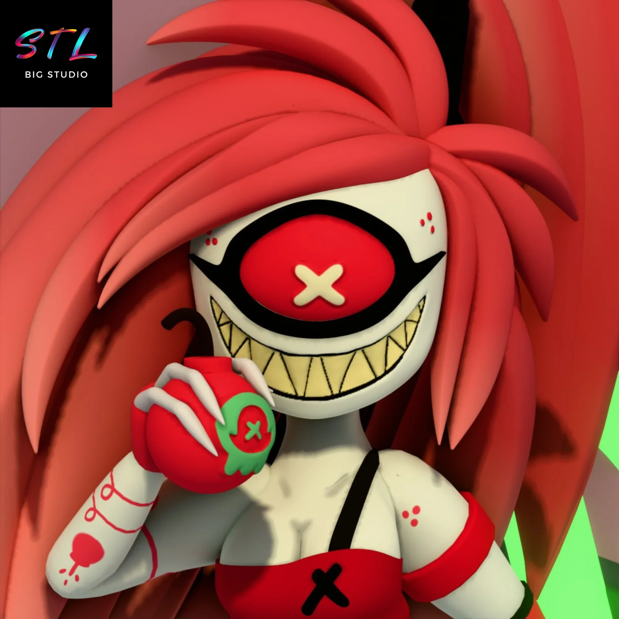 cherri bomb stl impresion 3d figura hotel hazbin cherri bomb stl impresion 3d figura hotel hazbin