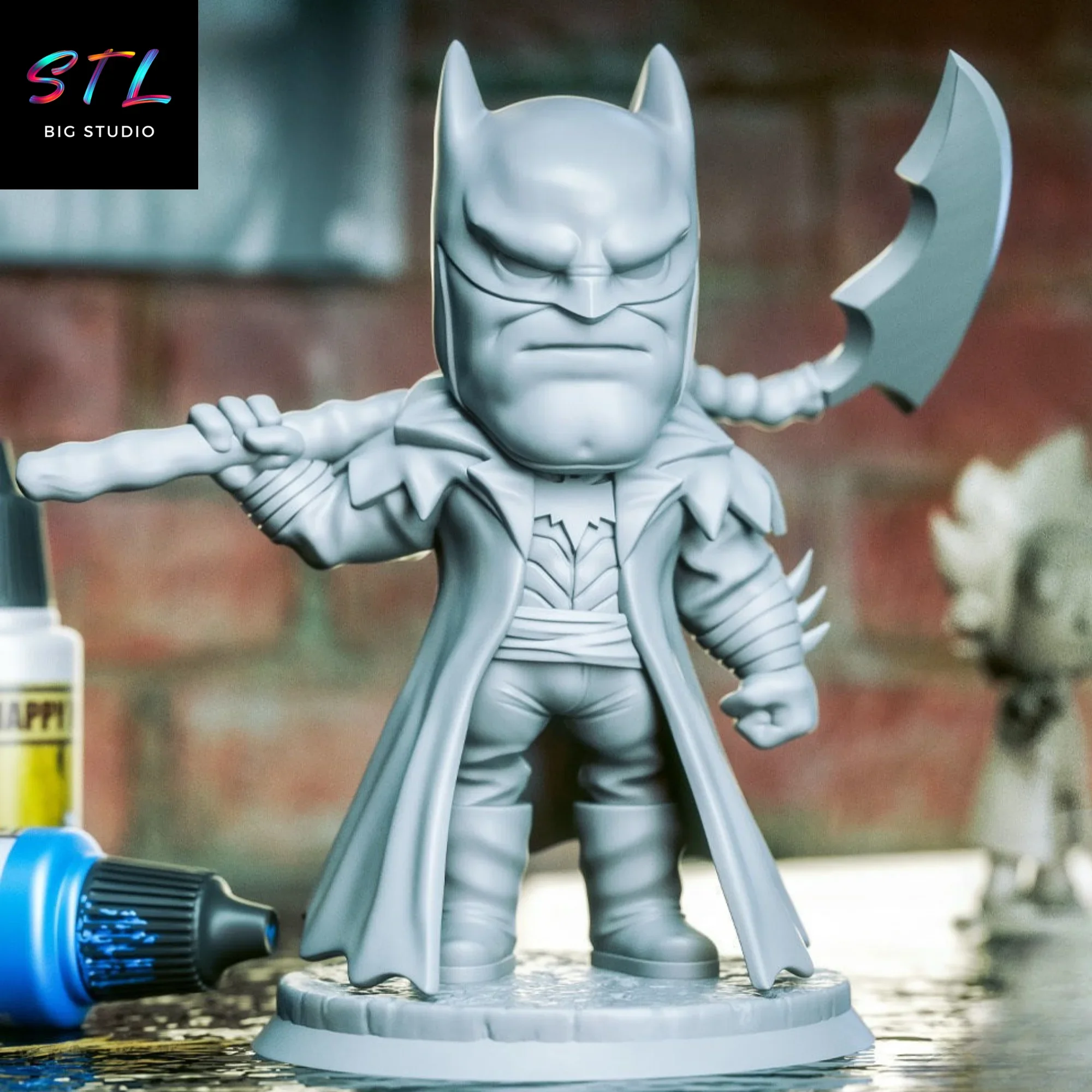 chibi batman death metal chibi stl figura para impresion 3d chibi batman death metal chibi stl figura para impresion 3d