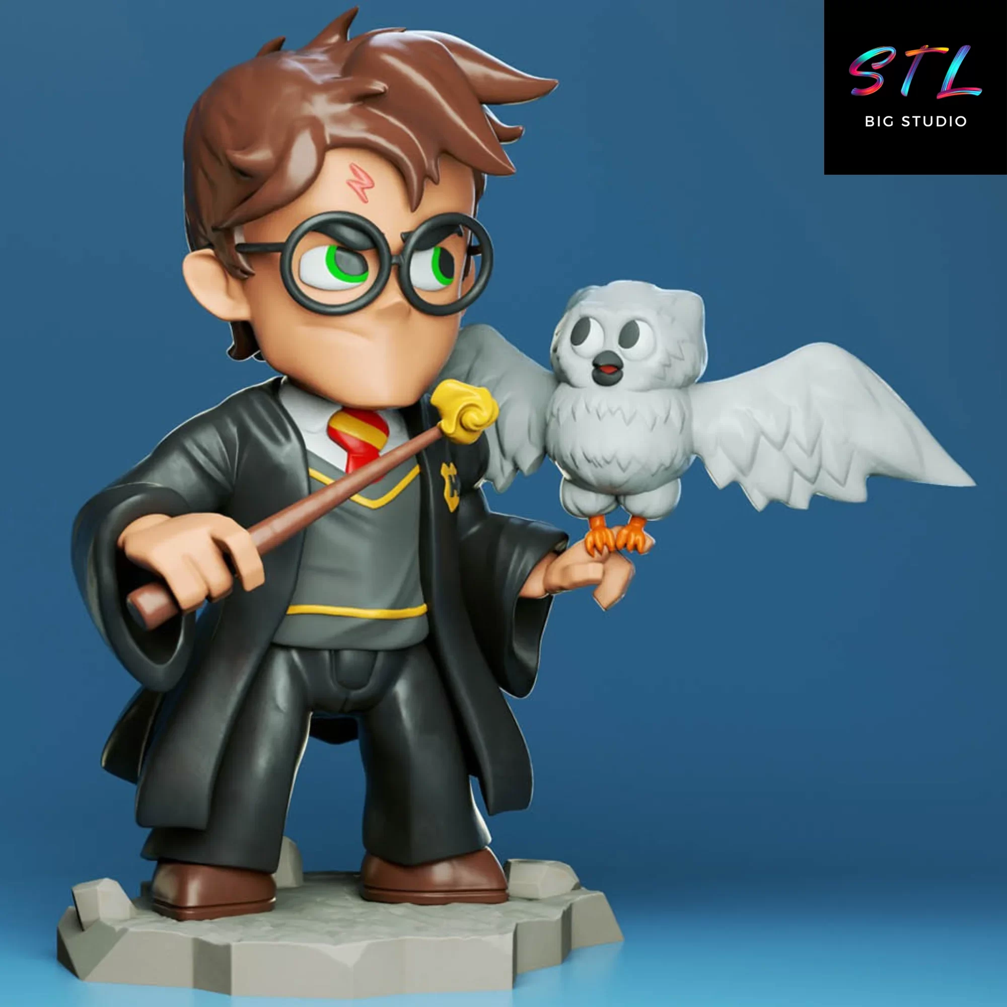 chibi harry potter stl imprimir 3d figura kawaii chibi harry potter stl imprimir 3d figura kawaii