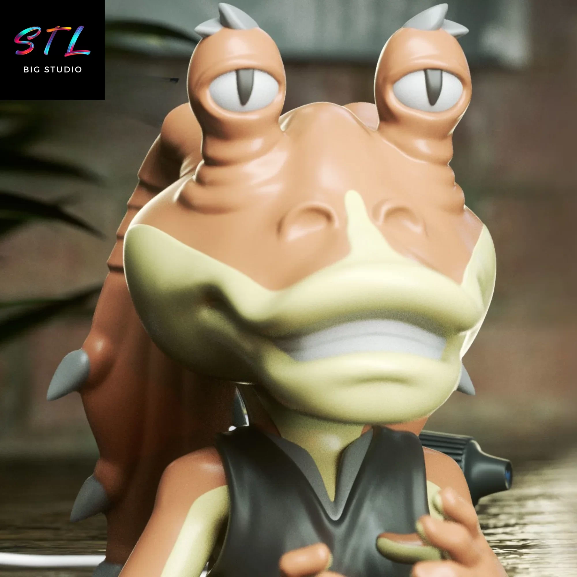 chibi jar jar binks kawaii stl star wars impresion 3d chibi jar jar binks kawaii stl star wars impresion 3d
