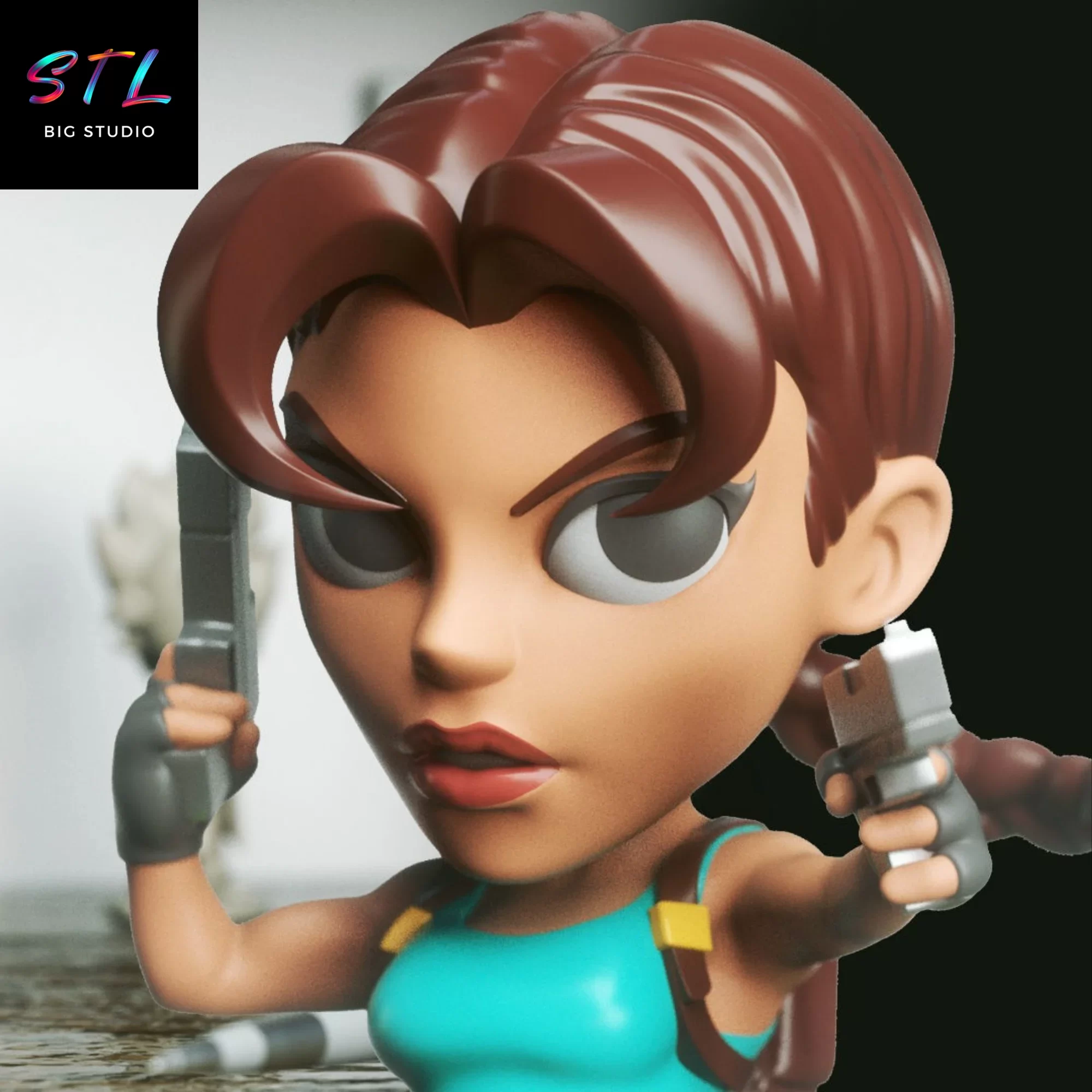 chibi lara croft stl tomb raider impresion 3d chibi lara croft stl tomb raider impresion 3d