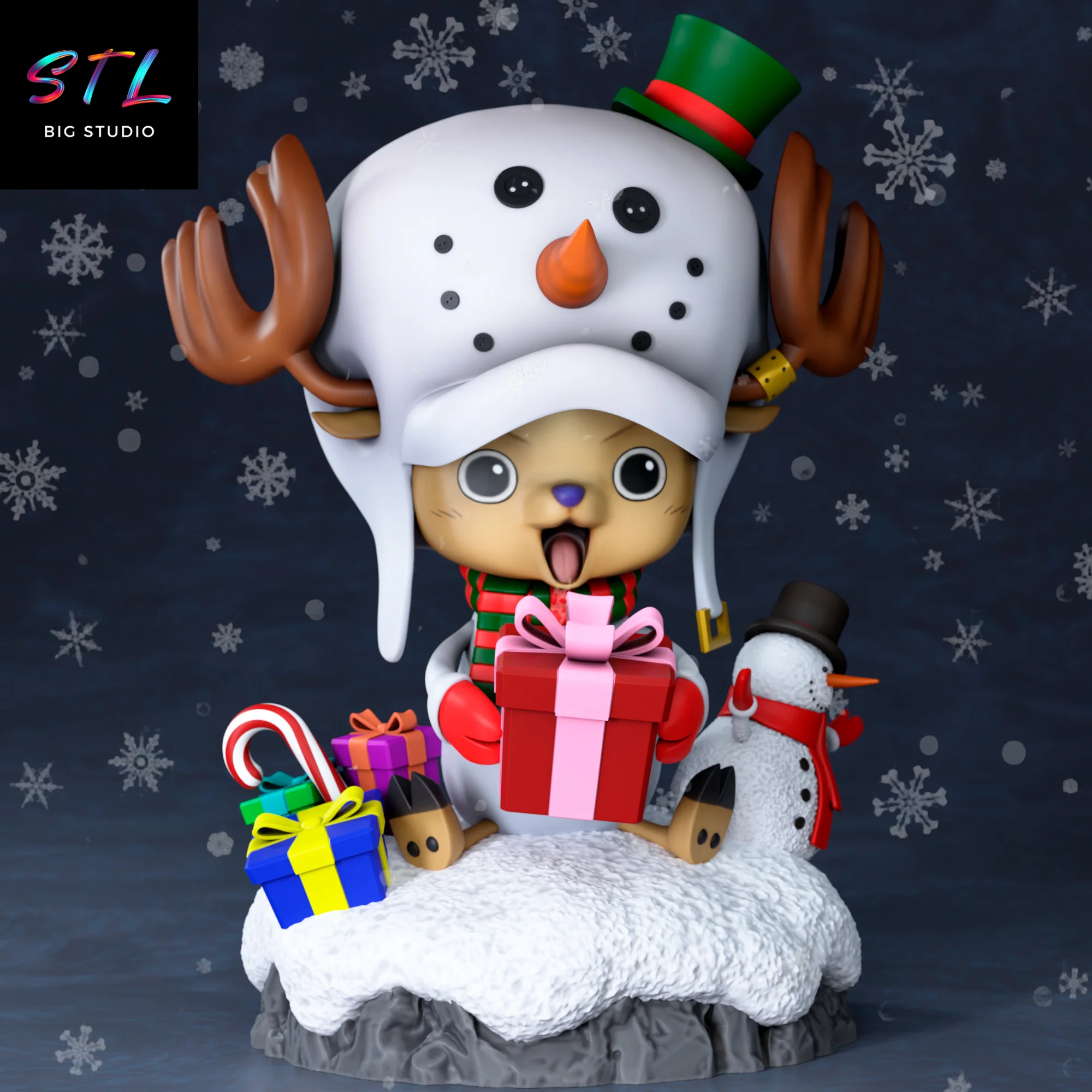 chopper stl one piece navidad impresion 3d