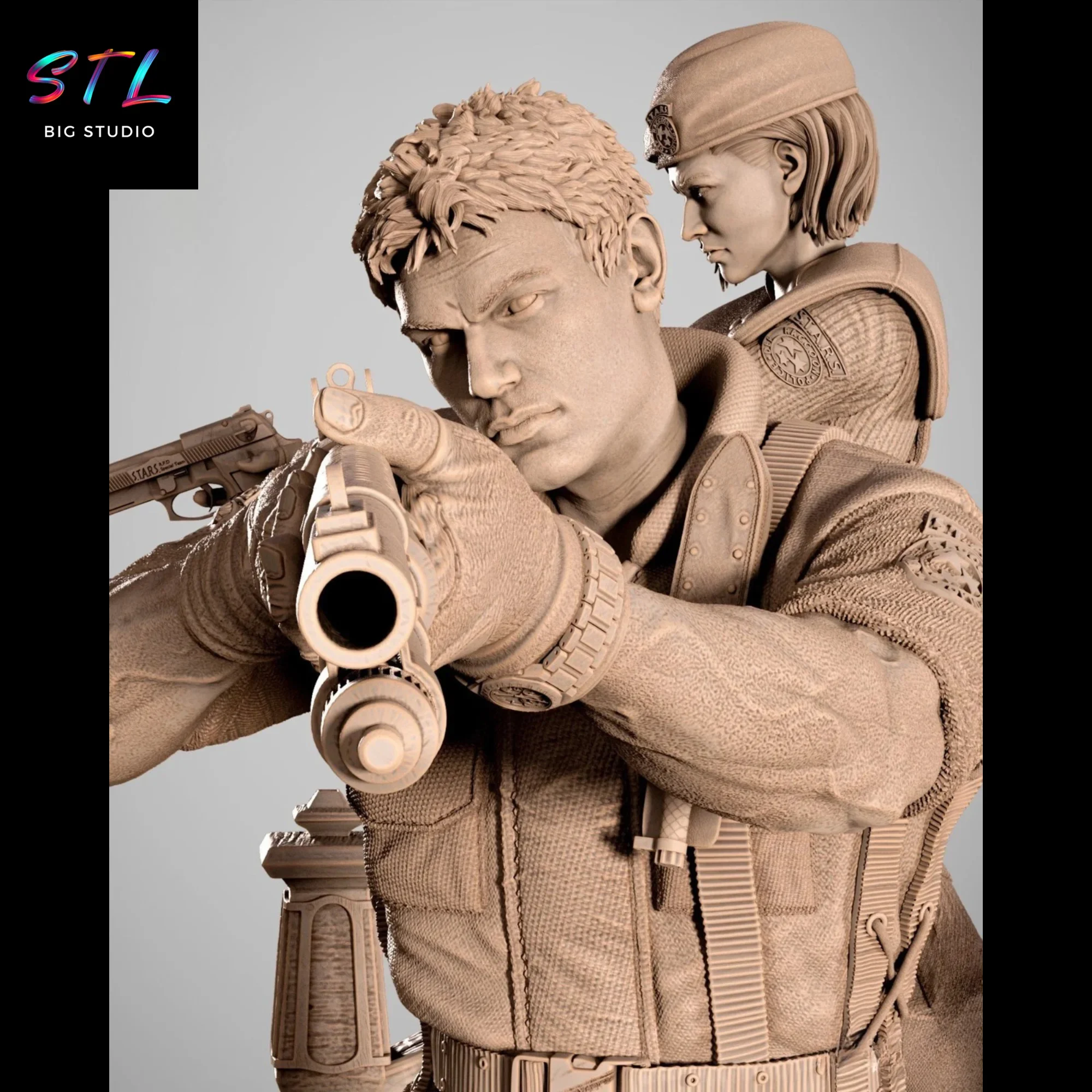 chris redfield stl resident evil impresion 3d chris redfield stl resident evil impresion 3d