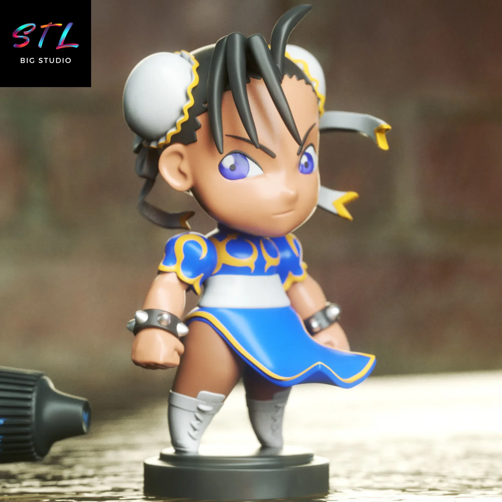chun li chibi stl street fighter kawaii impresion 3d