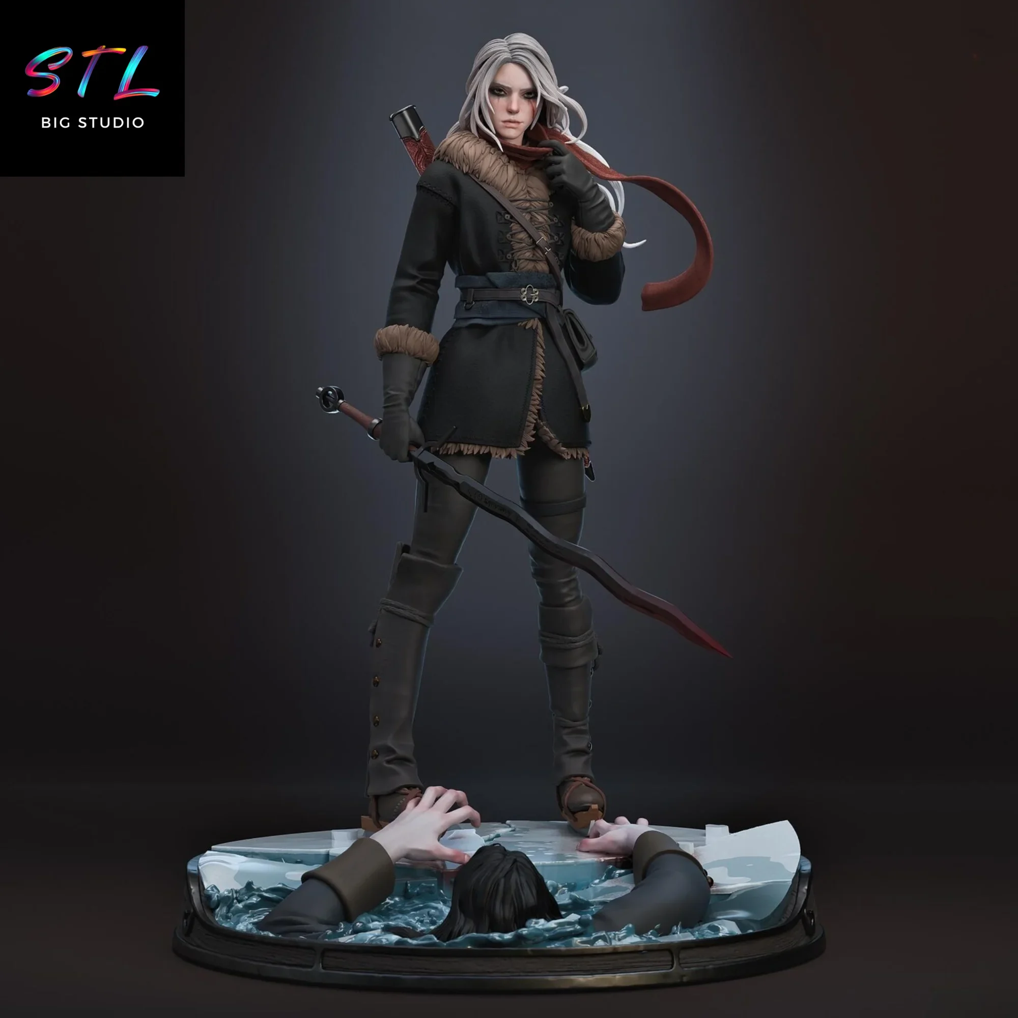 ciri stl the witcher impresion 3d