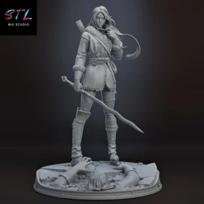 ciri stl witcher para imprimir en 3d