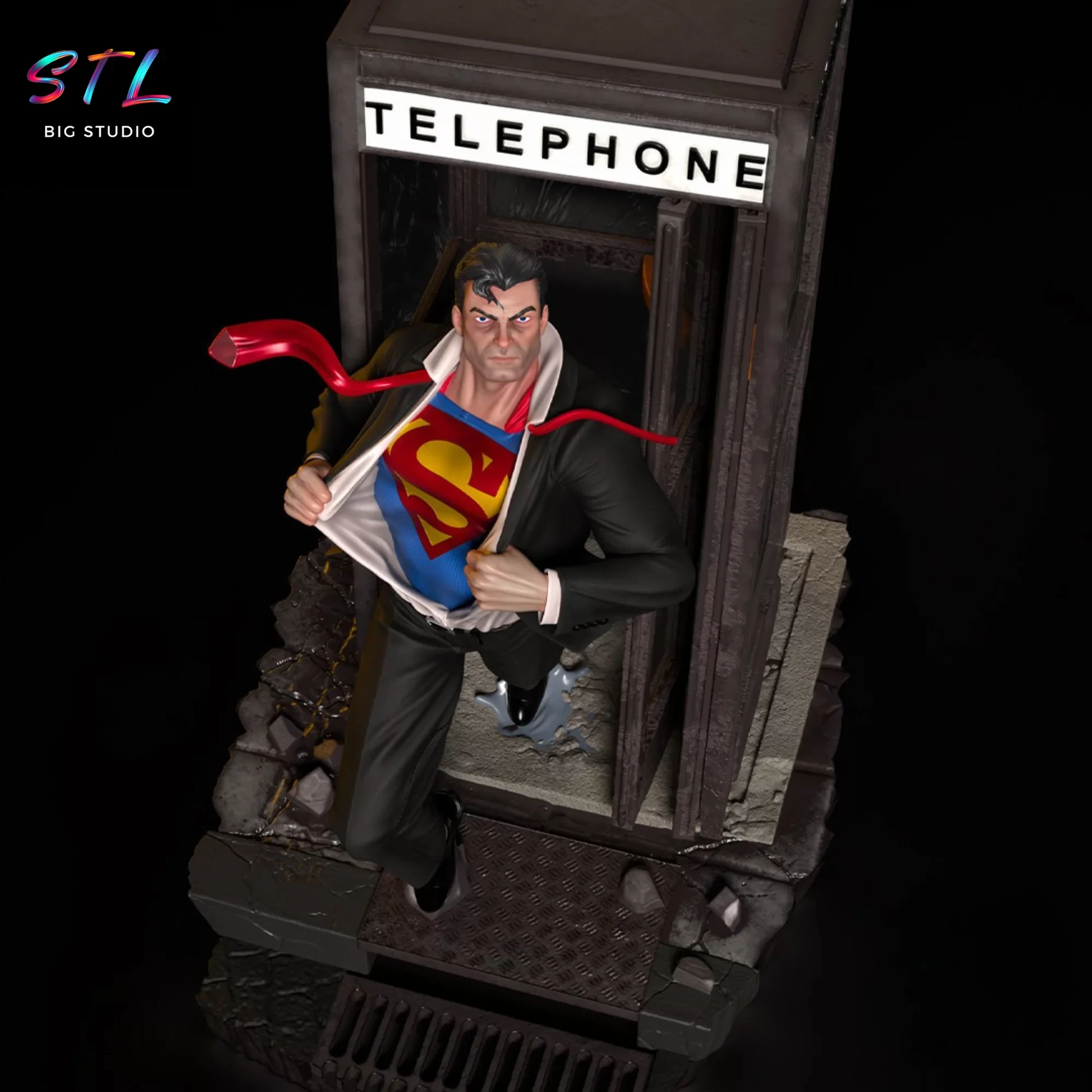 clark kent cabina stl superman impresion 3d clark kent cabina stl superman impresion 3d