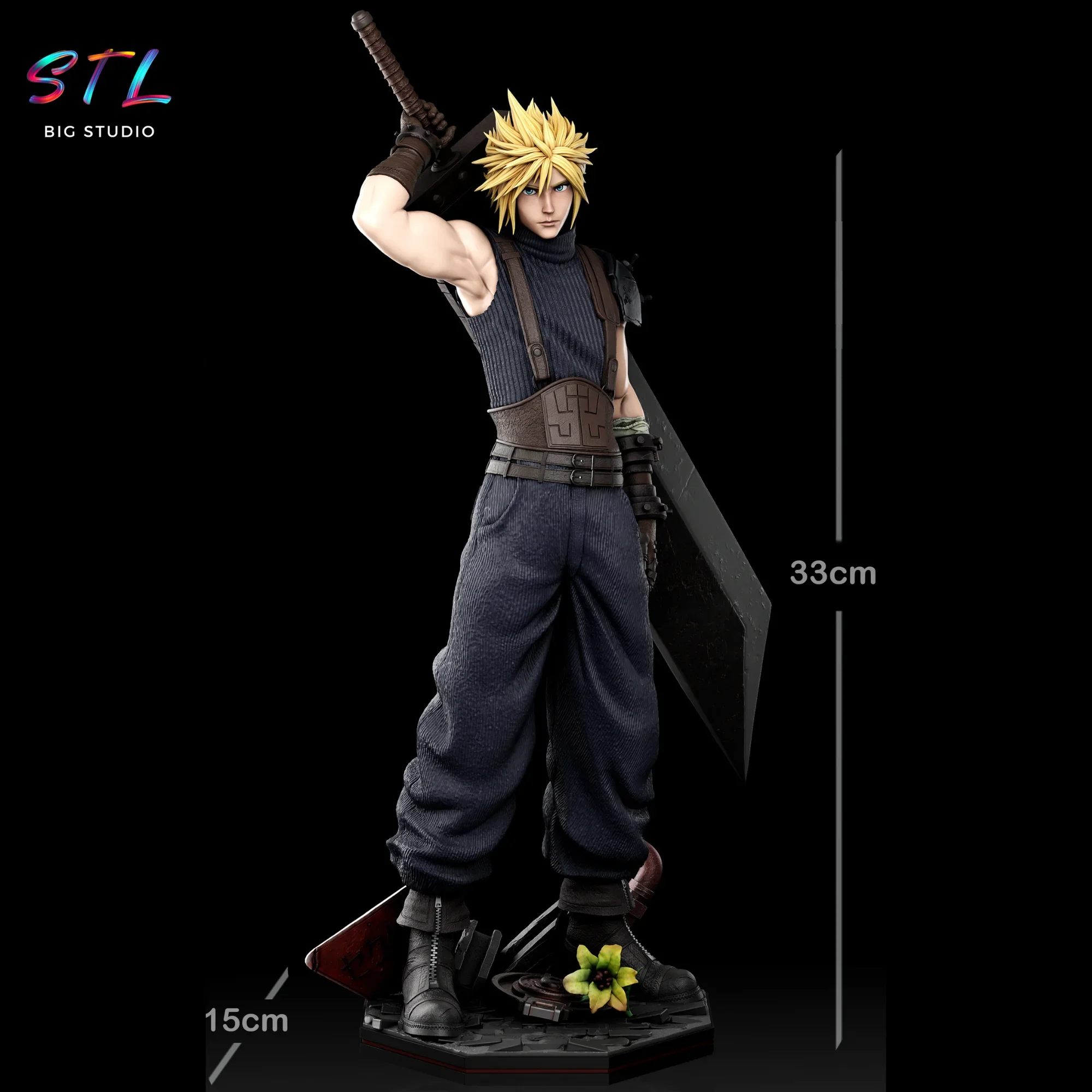 cloud strife stl final fantasy VII para impresion 3d cloud strife stl final fantasy VII para impresion 3d