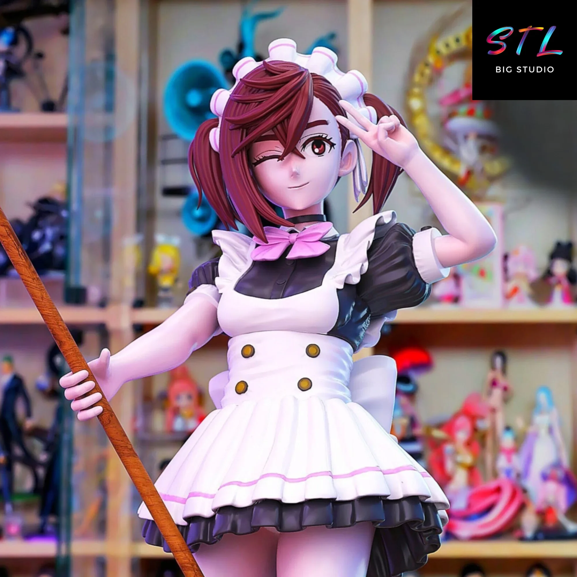 dan da dan stl momo ayase maid figura impresion 3d dan da dan stl momo ayase maid figura impresion 3d