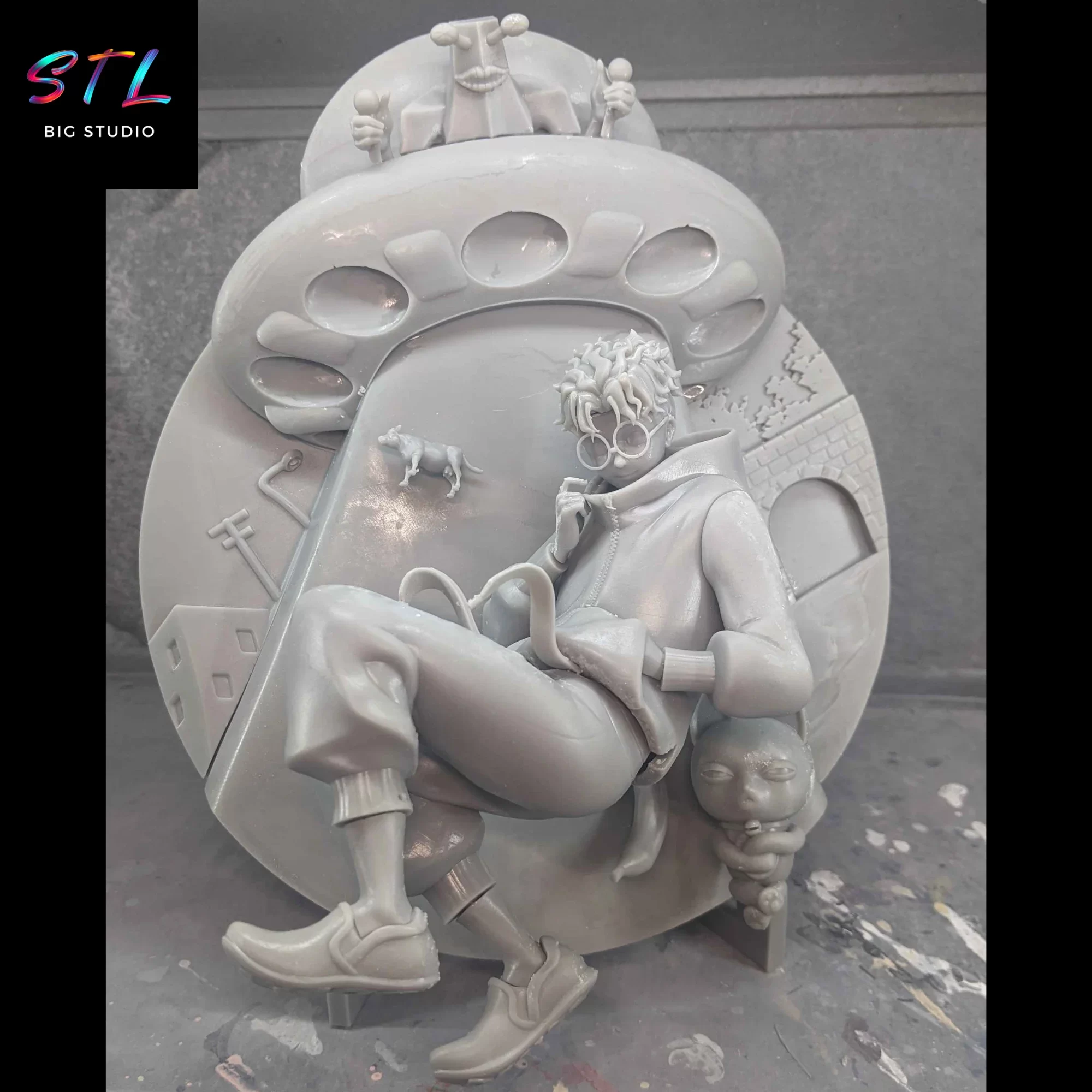 dan da dan stl okarun diorama impresion 3d dan da dan stl okarun diorama impresion 3d