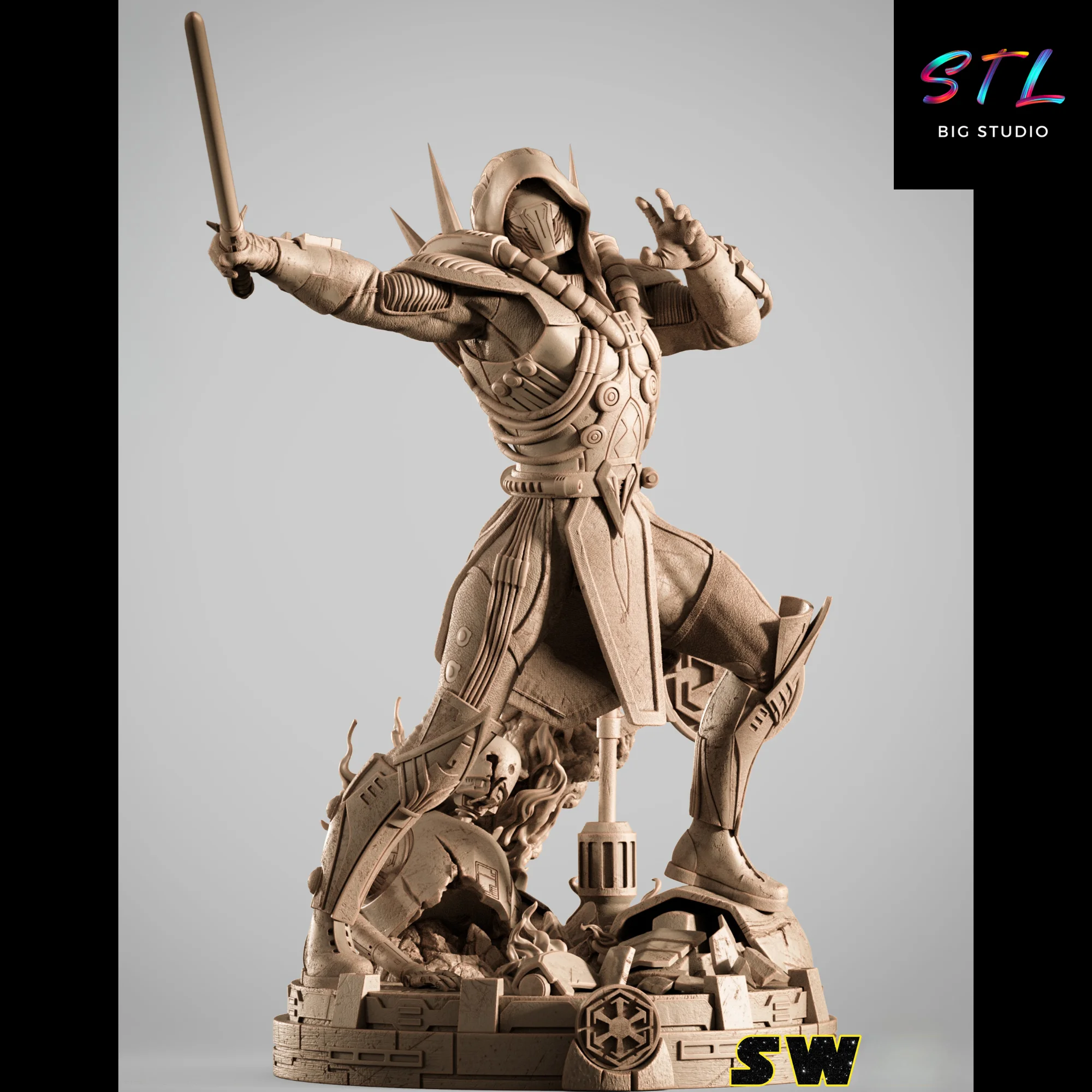 darth marr stl star wars impresion 3d