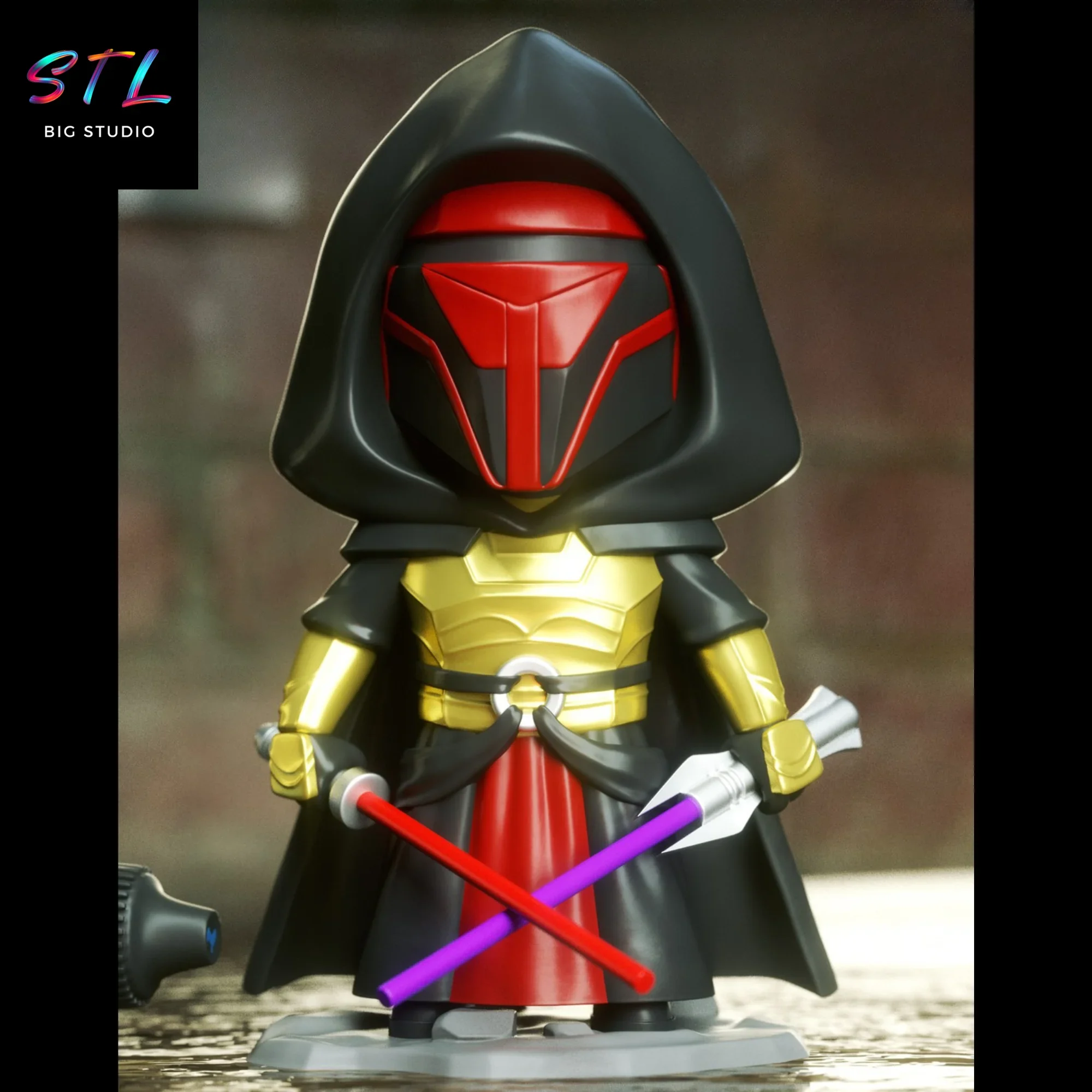 darth revan chibi stl star wars kawaii impresion 3d