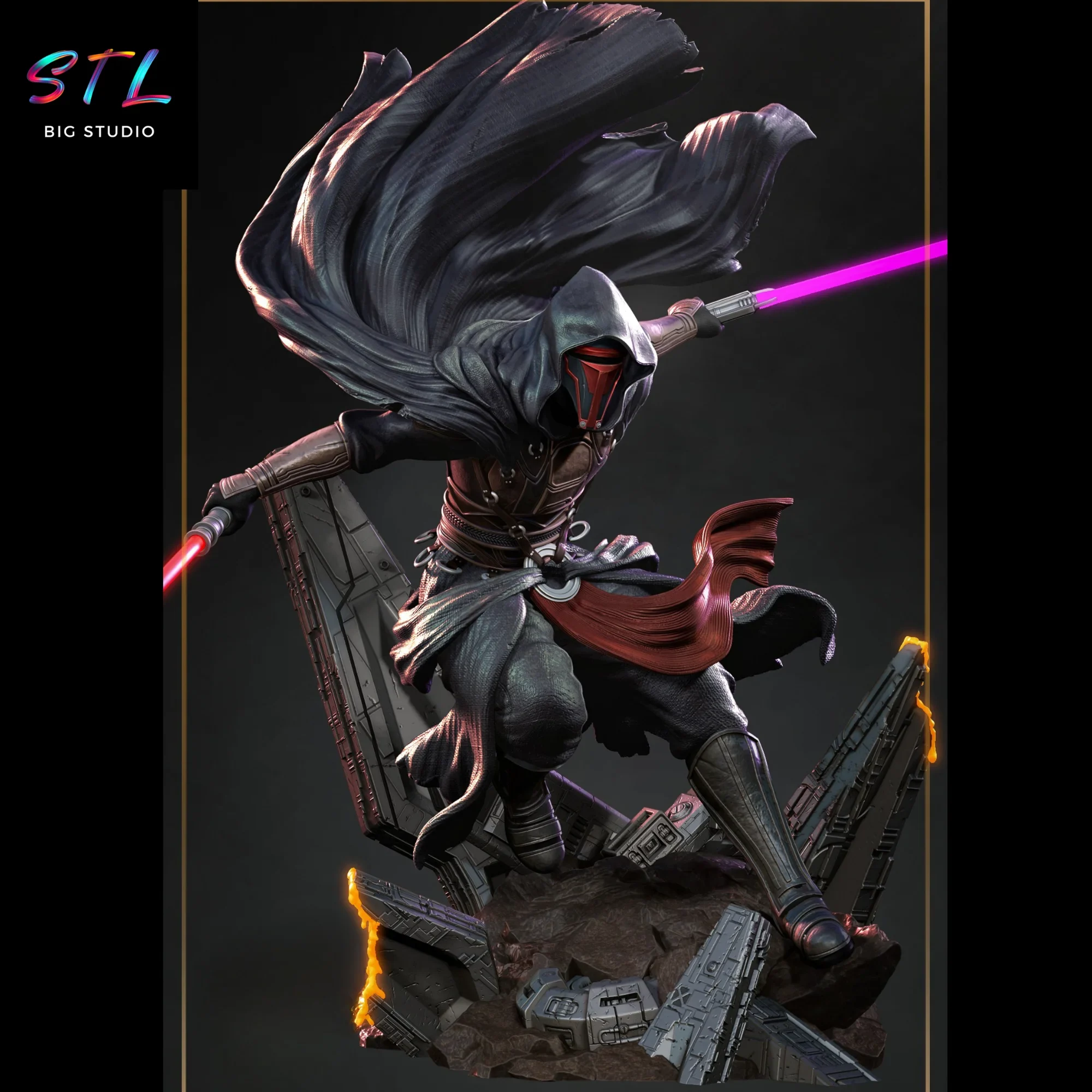 darth revan stl star wars impresion 3d