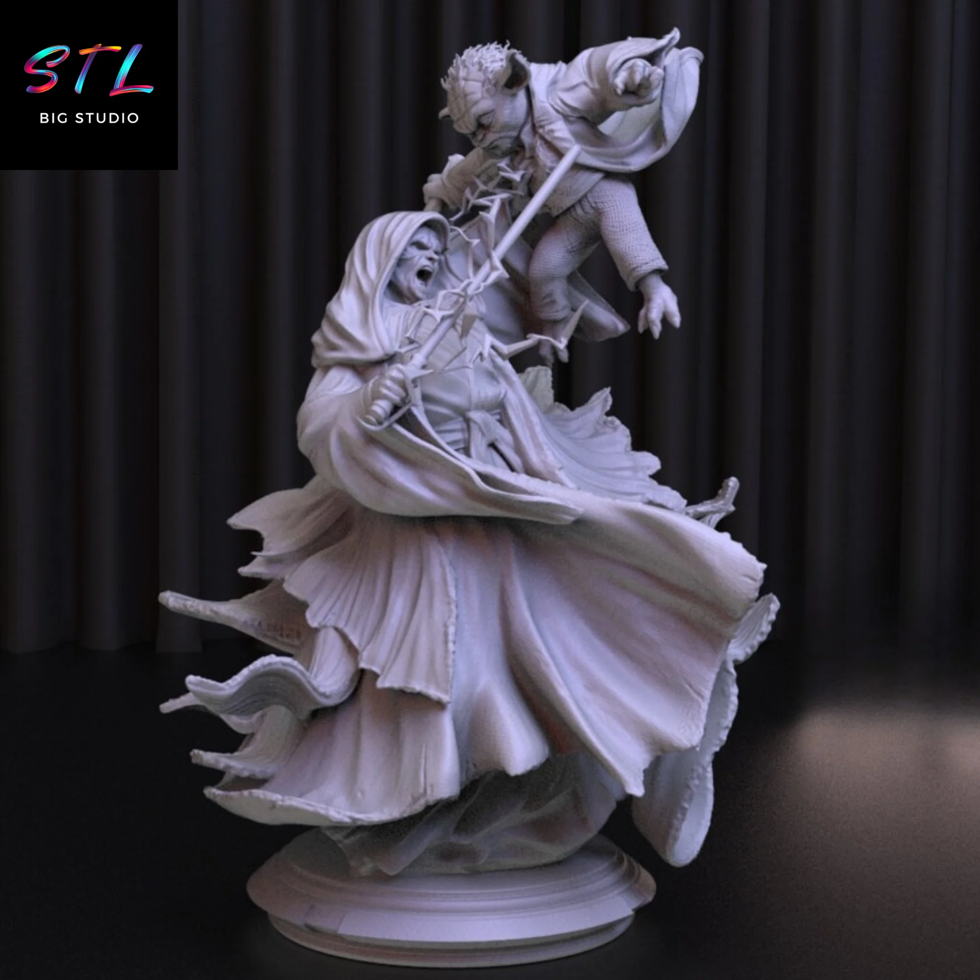 darth sidious vs yoda stl star wars impresion 3d