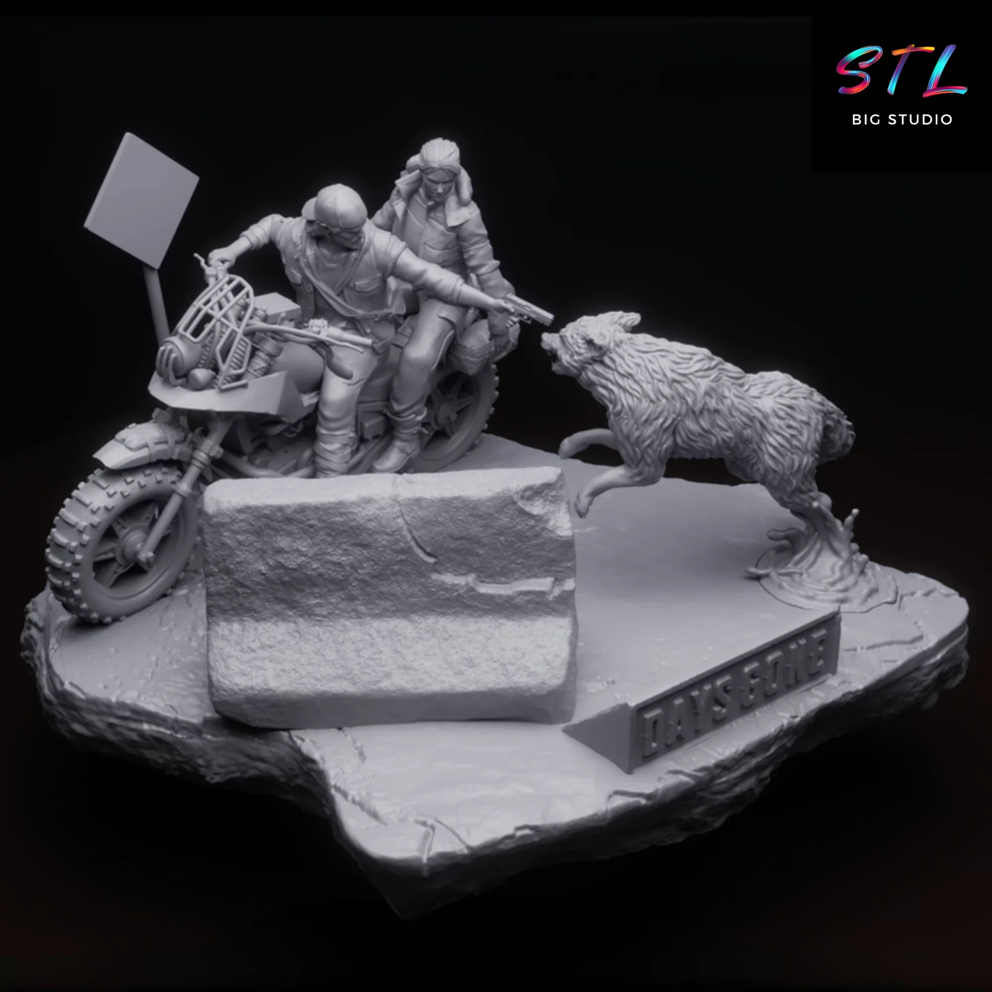 days gone diorama stl para imprimir en 3d