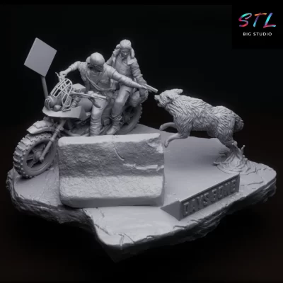 days gone diorama stl para imprimir en 3d
