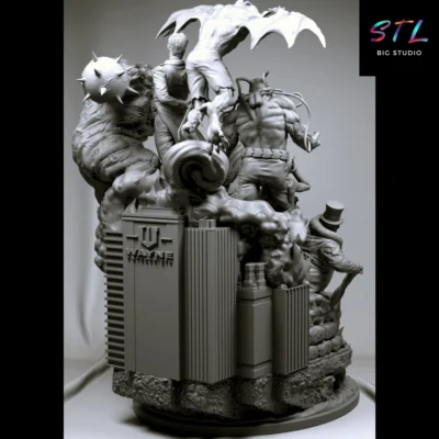 dc comics stl batman y enemigos impresion 3d