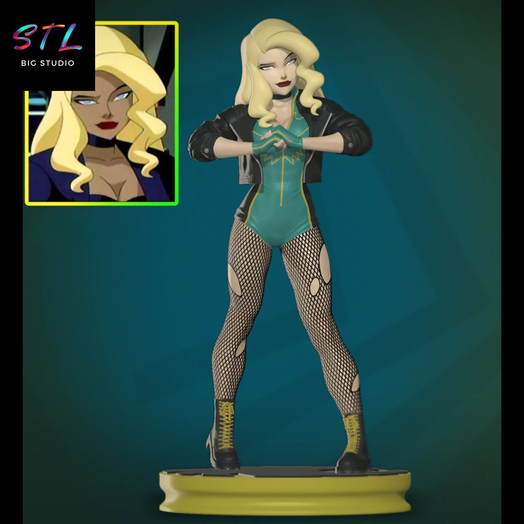 dc comics stl black canary impresion 3d dc comics stl black canary impresion 3d