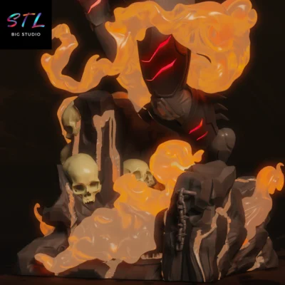 dc comics stl hellbat figura impresion 3d