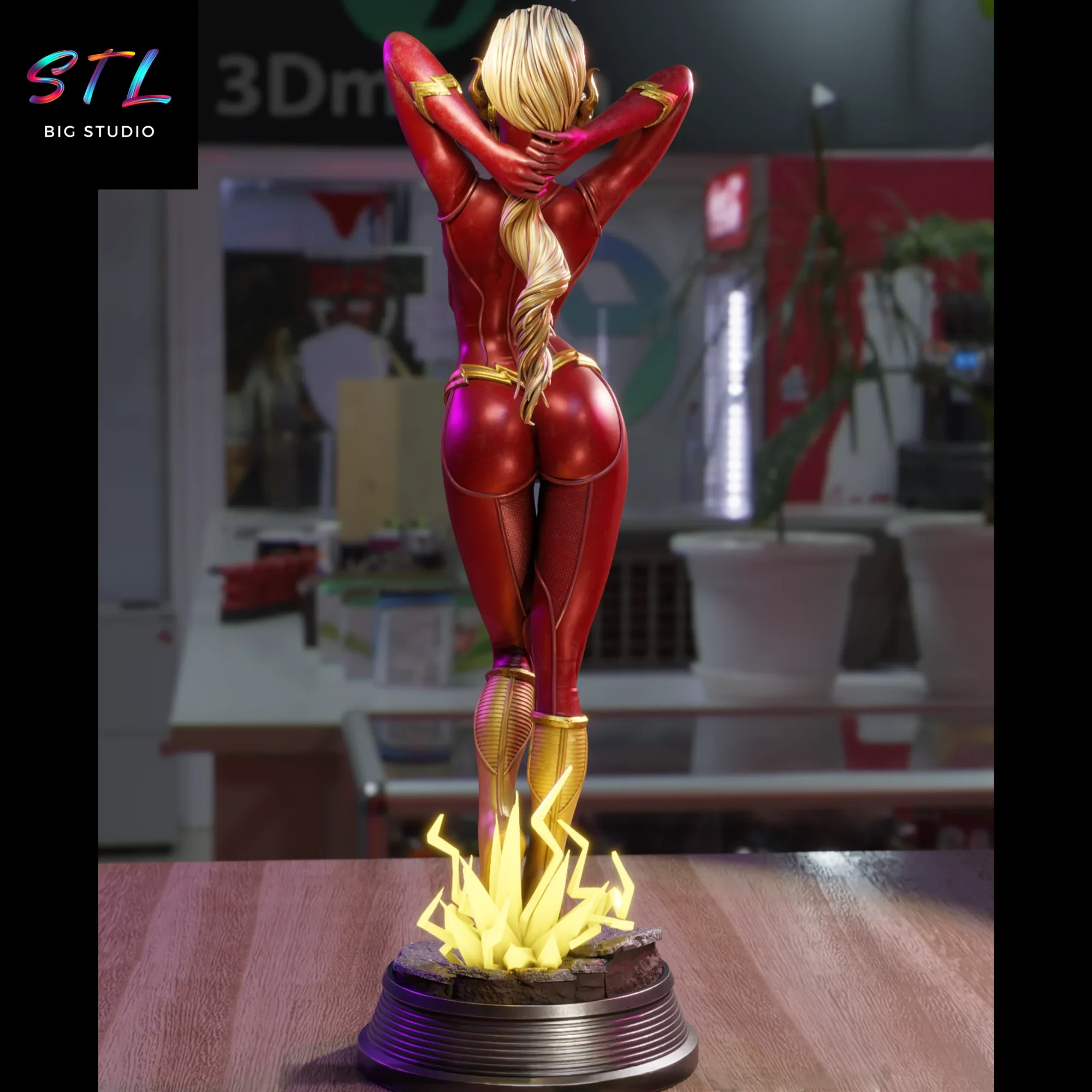 dc comics stl lady flash impresion 3d dc comics stl lady flash impresion 3d