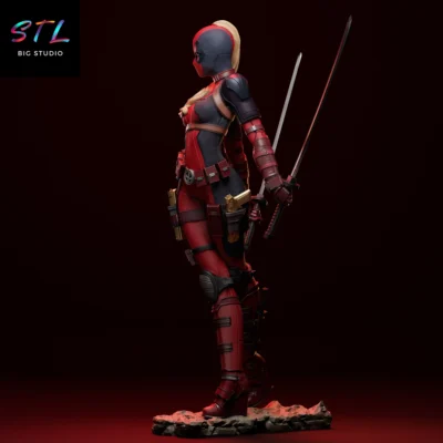 deadpool lady stl figura impresion 3d