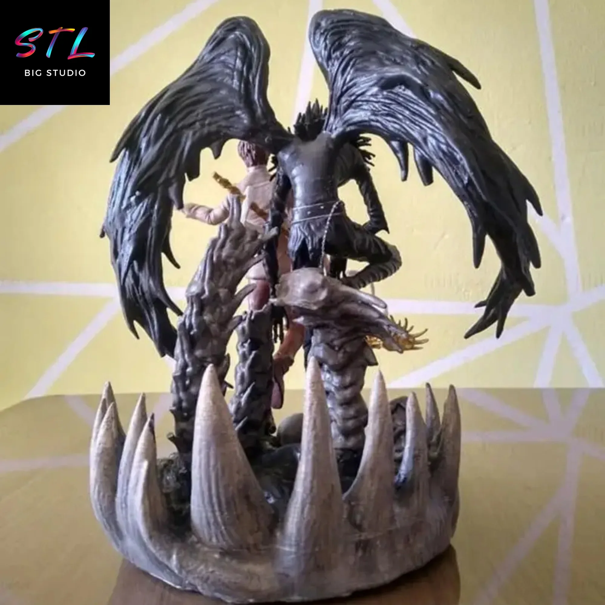 death note stl light y ryuk diorama para imprimir en 3d death note stl light y ryuk diorama para imprimir en 3d
