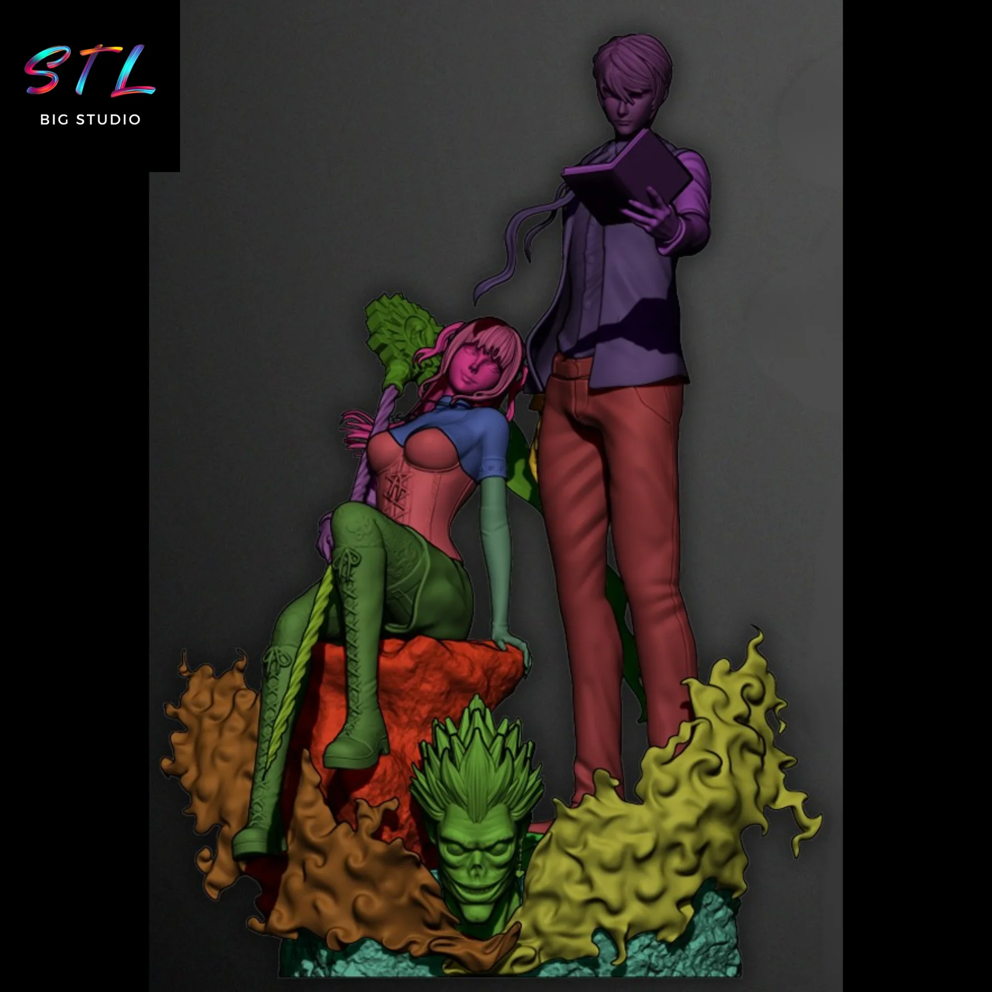 death note stl misa y light figura impresion 3d death note stl misa y light figura impresion 3d