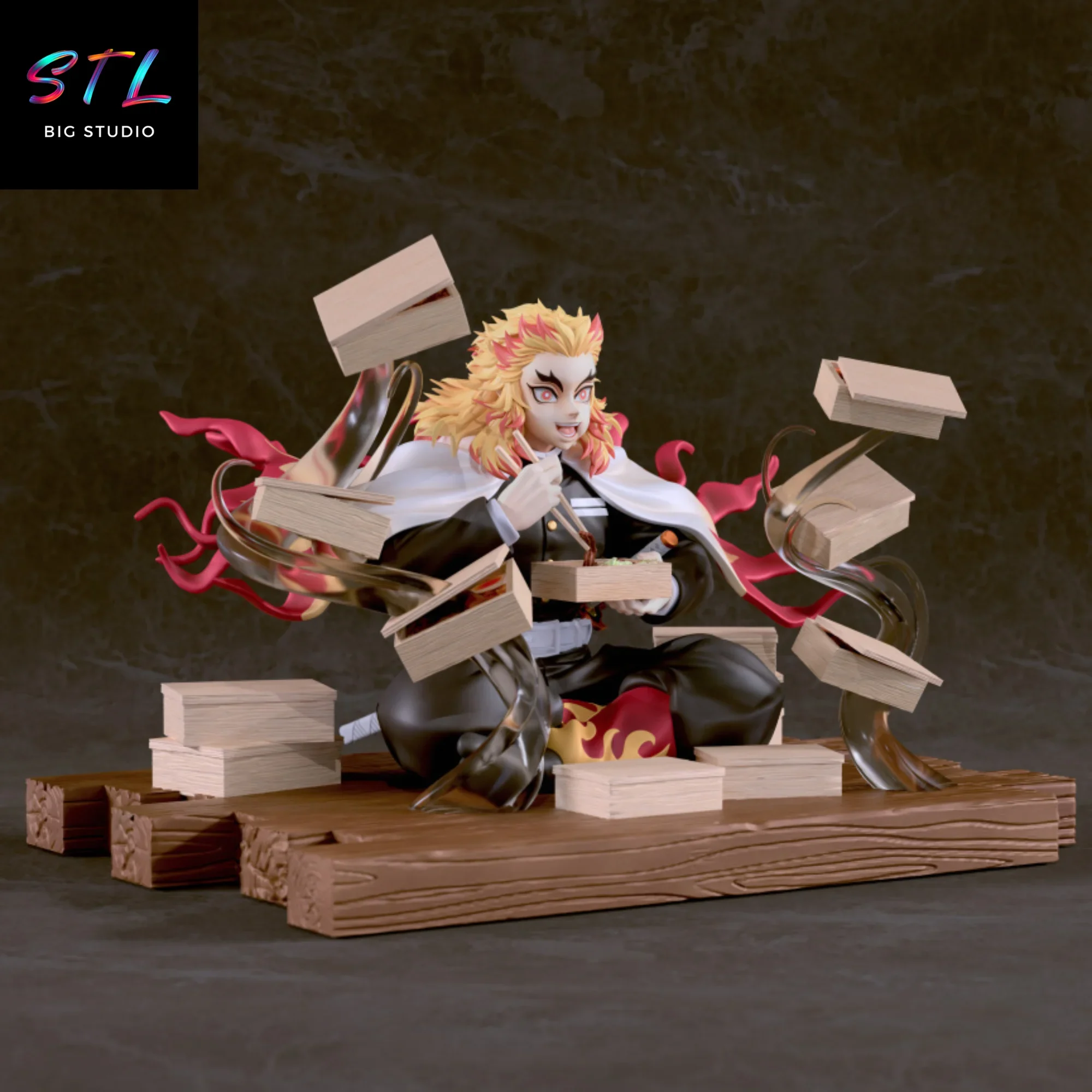 demon slayer stl kyojuro rengoku diorama impresion 3d demon slayer stl kyojuro rengoku diorama impresion 3d