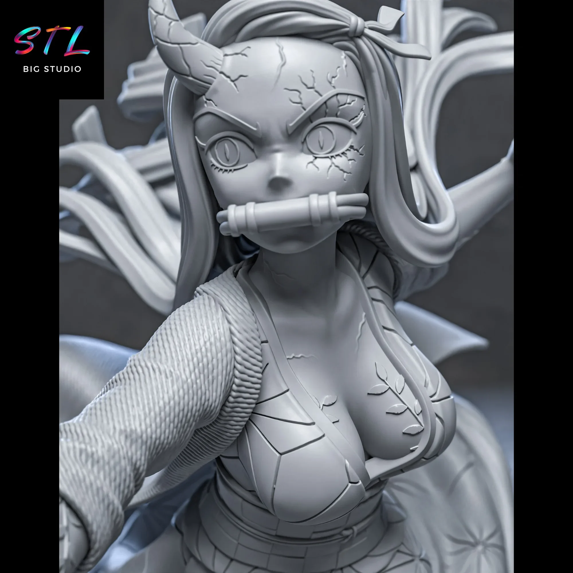 demon slayer stl nezuko kamado demonio impresion 3d demon slayer stl nezuko kamado demonio impresion 3d