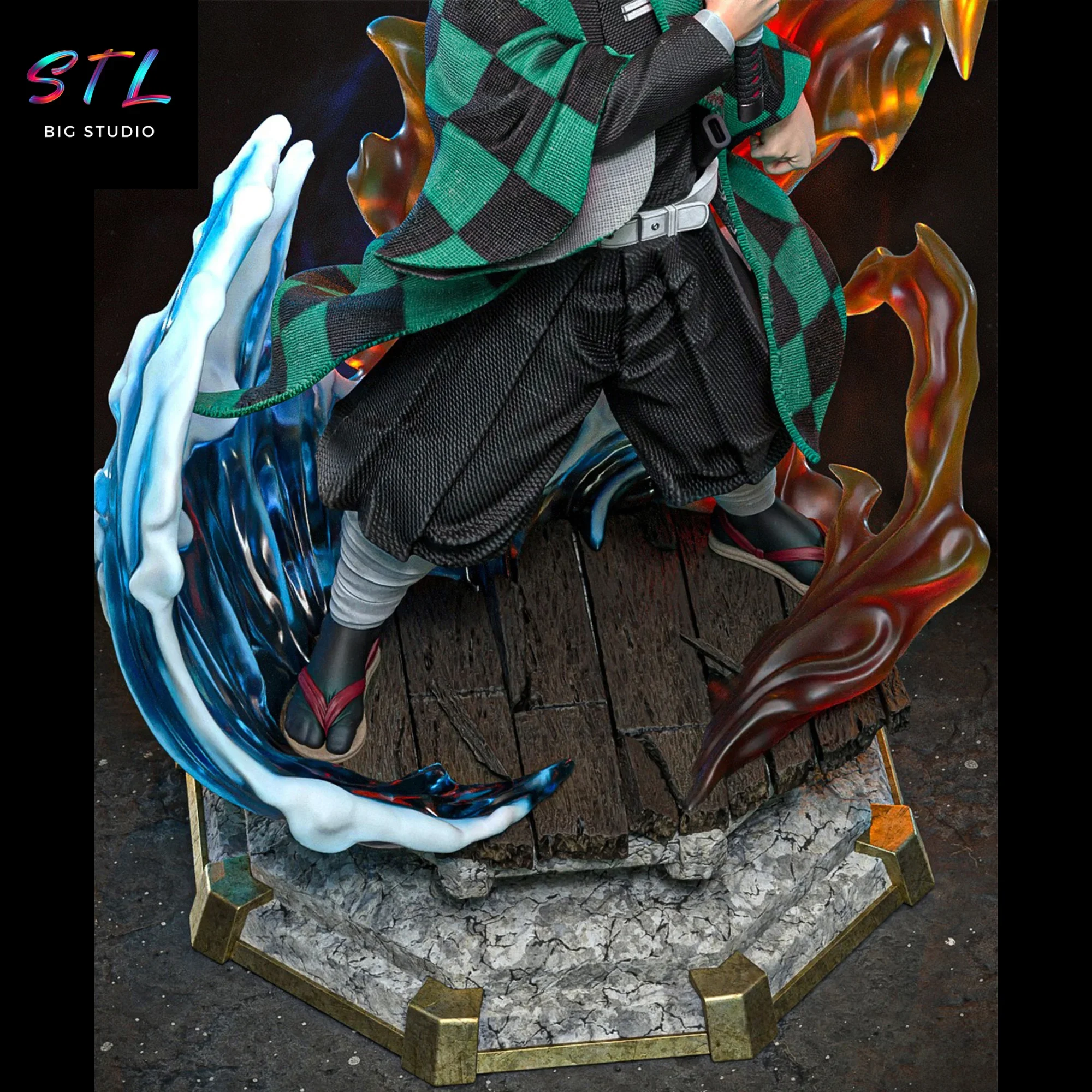 demon slayer stl tanjiro kamado figura impresion 3d demon slayer stl tanjiro kamado figura impresion 3d