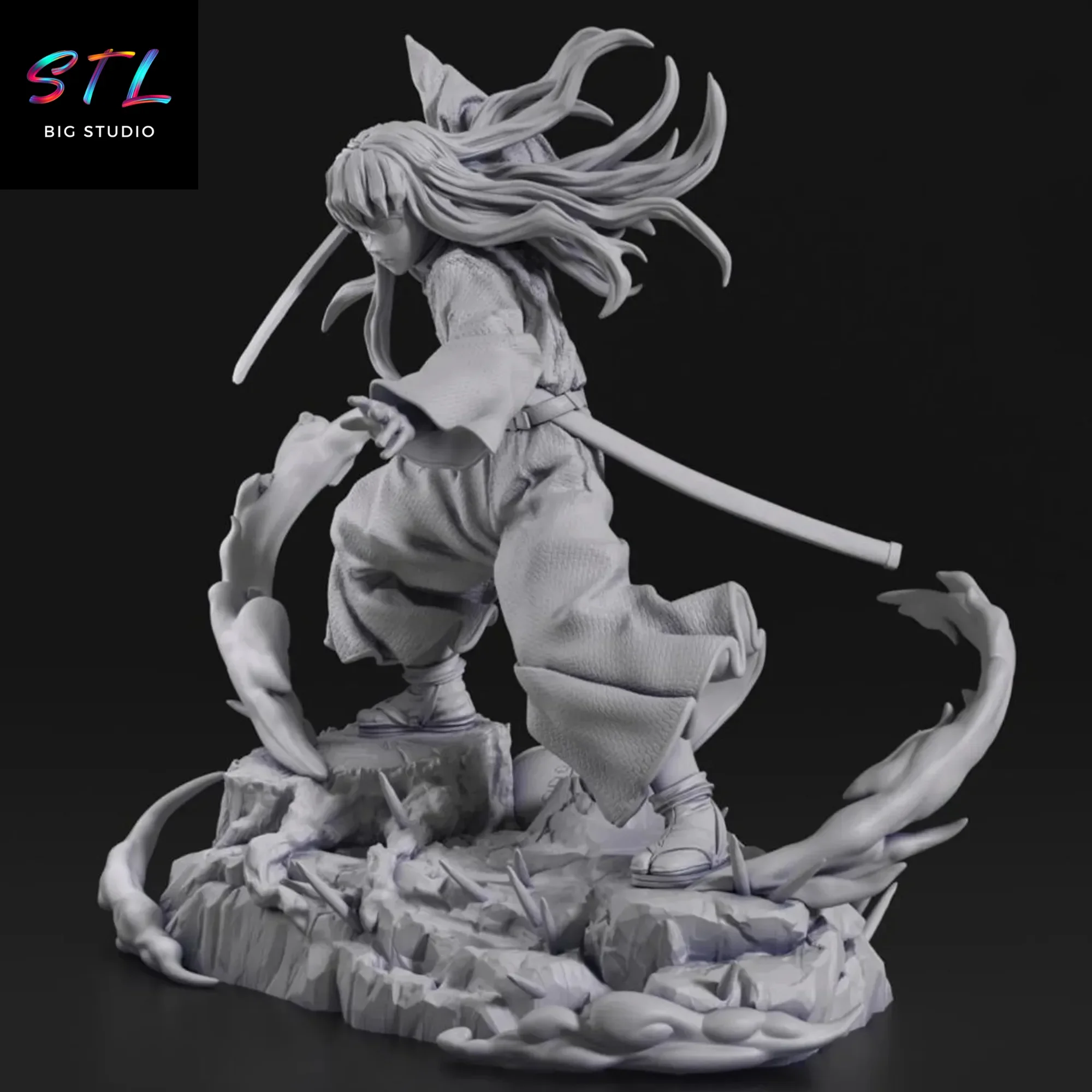 demon slayer stl tokito muichiro figura impresion 3d demon slayer stl tokito muichiro figura impresion 3d