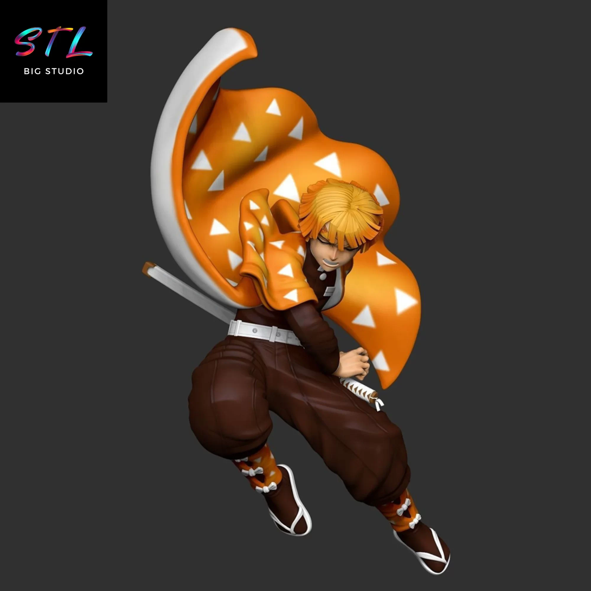 demon slayer stl zenitsu agatsuma diorama imprimir 3d demon slayer stl zenitsu agatsuma diorama imprimir 3d