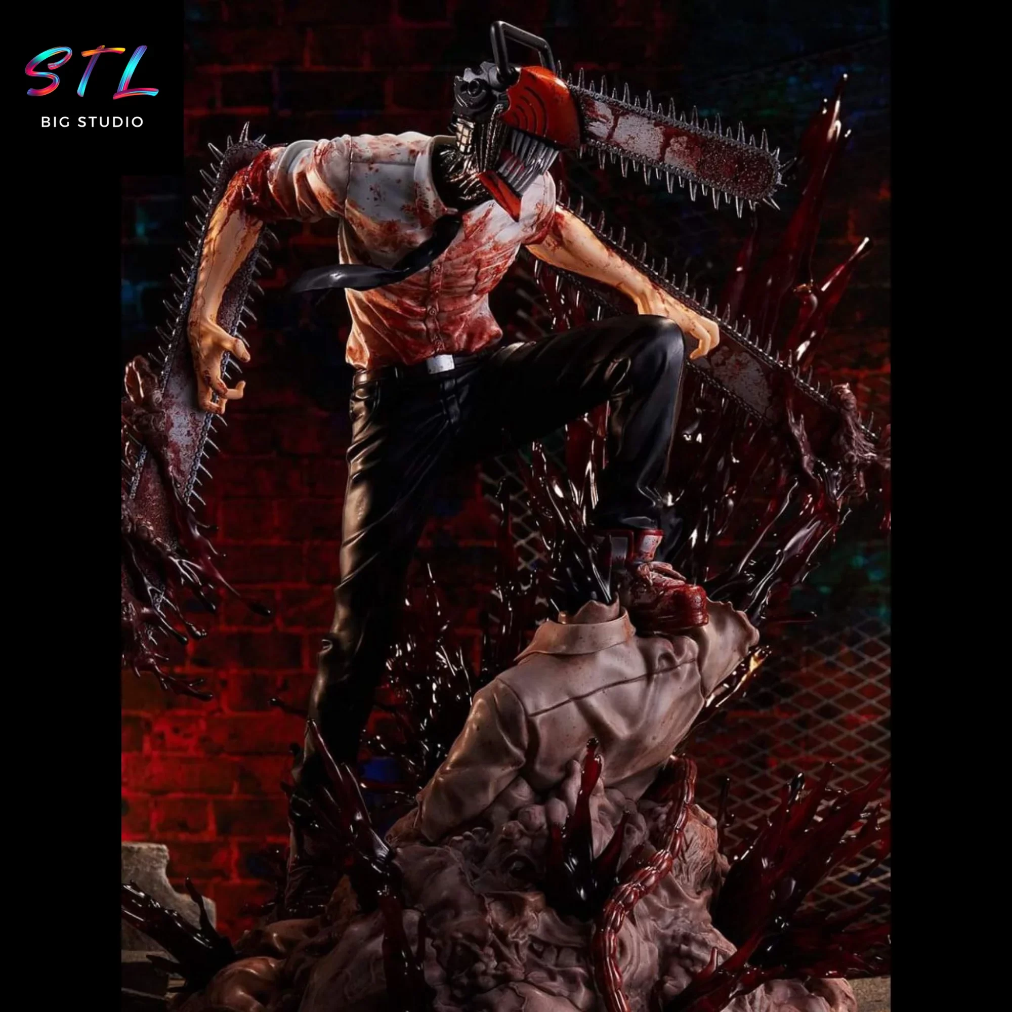 denji stl chainsaw man impresion 3d