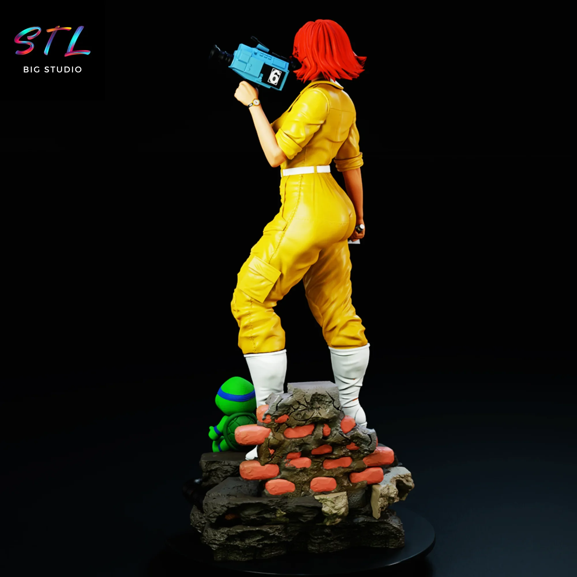 diorama April O’Neil stl tortugas ninja para impresion 3d diorama April O’Neil stl tortugas ninja para impresion 3d