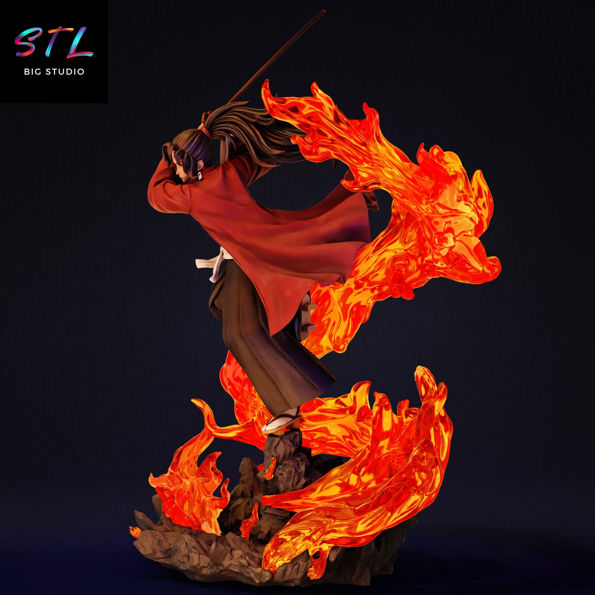 diorama Yoriichi Tsugikuni stl kimetsu no yaiba para impresion 3d diorama Yoriichi Tsugikuni stl kimetsu no yaiba para impresion 3d
