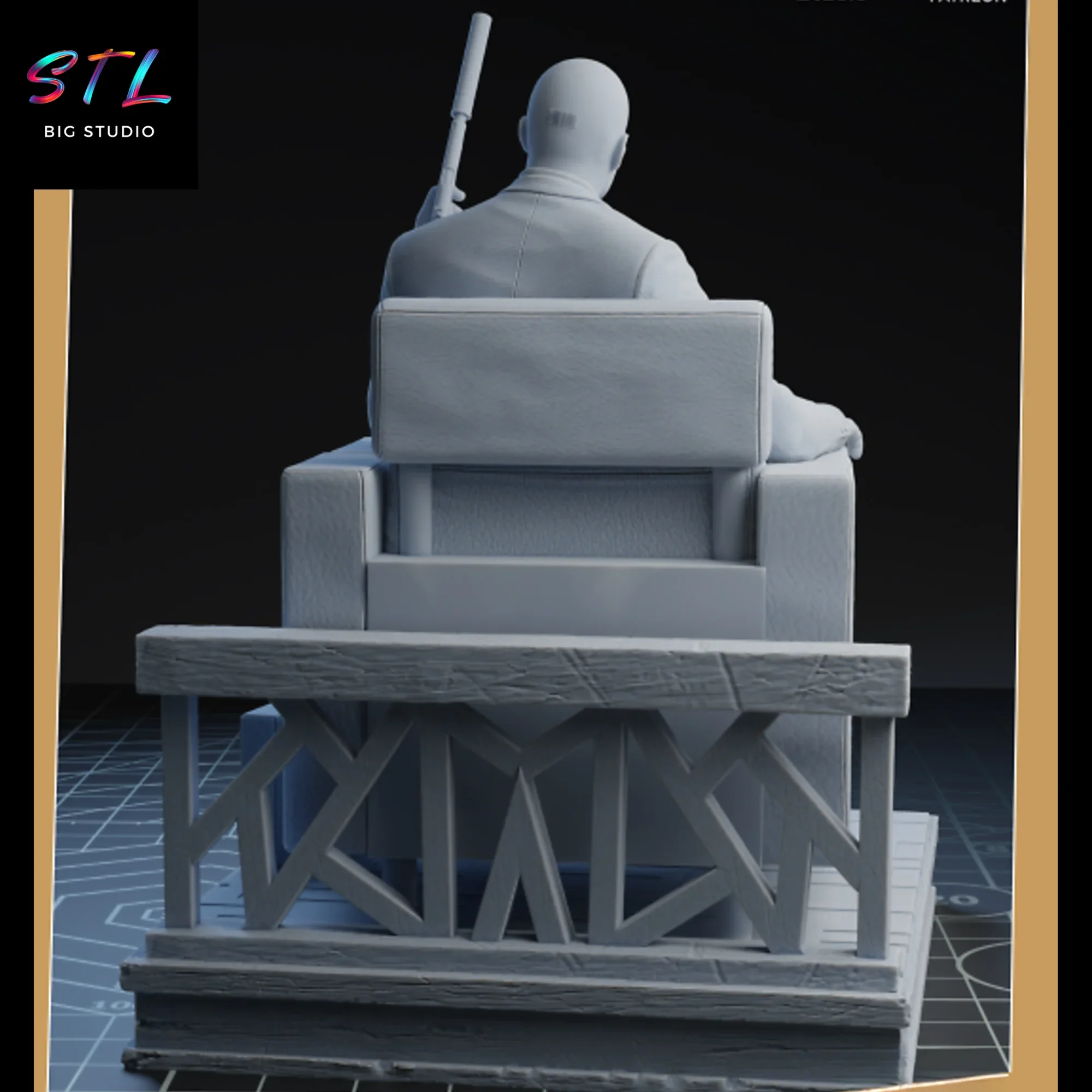 diorama agente 47 stl hitman figura impresion 3d diorama agente 47 stl hitman figura impresion 3d