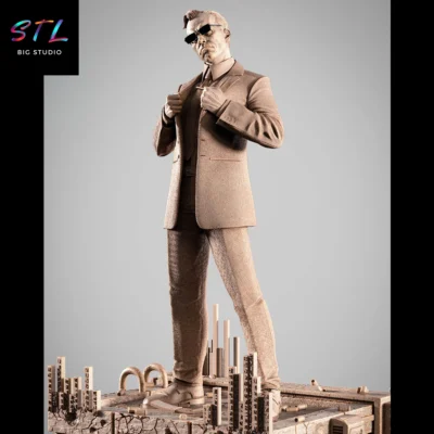 diorama agente smith stl figura matrix impresion 3d