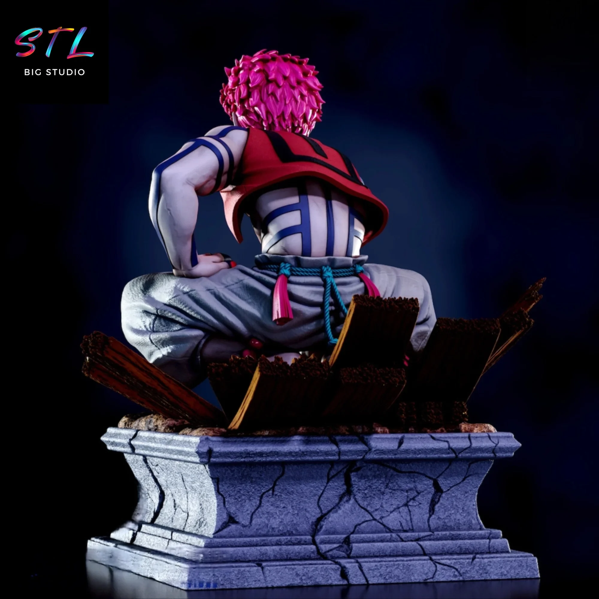 diorama akaza stl impresion 3d figura demon slayer diorama akaza stl impresion 3d figura demon slayer