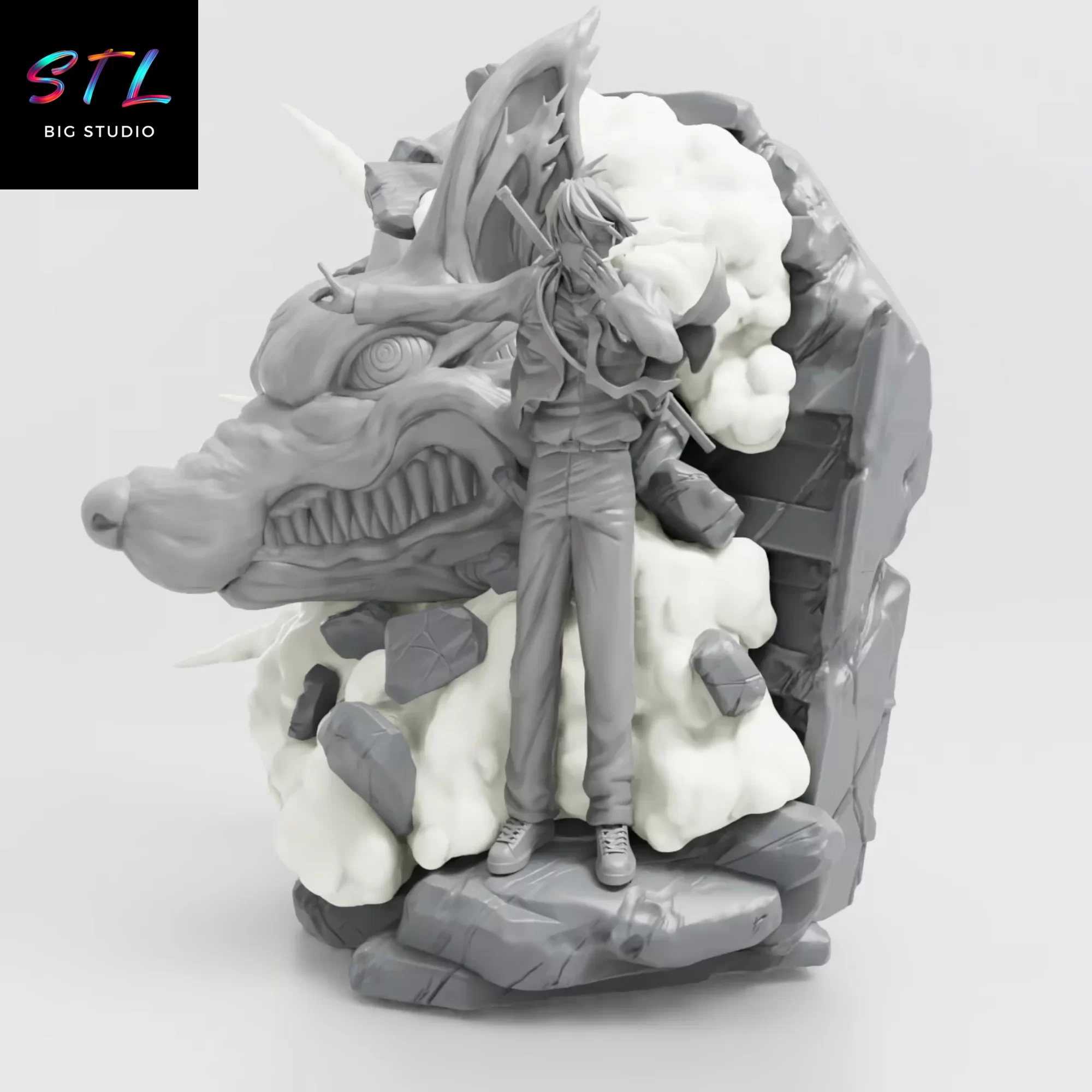 diorama aki hayakawa stl impresion 3d chainsaw man diorama aki hayakawa stl impresion 3d chainsaw man