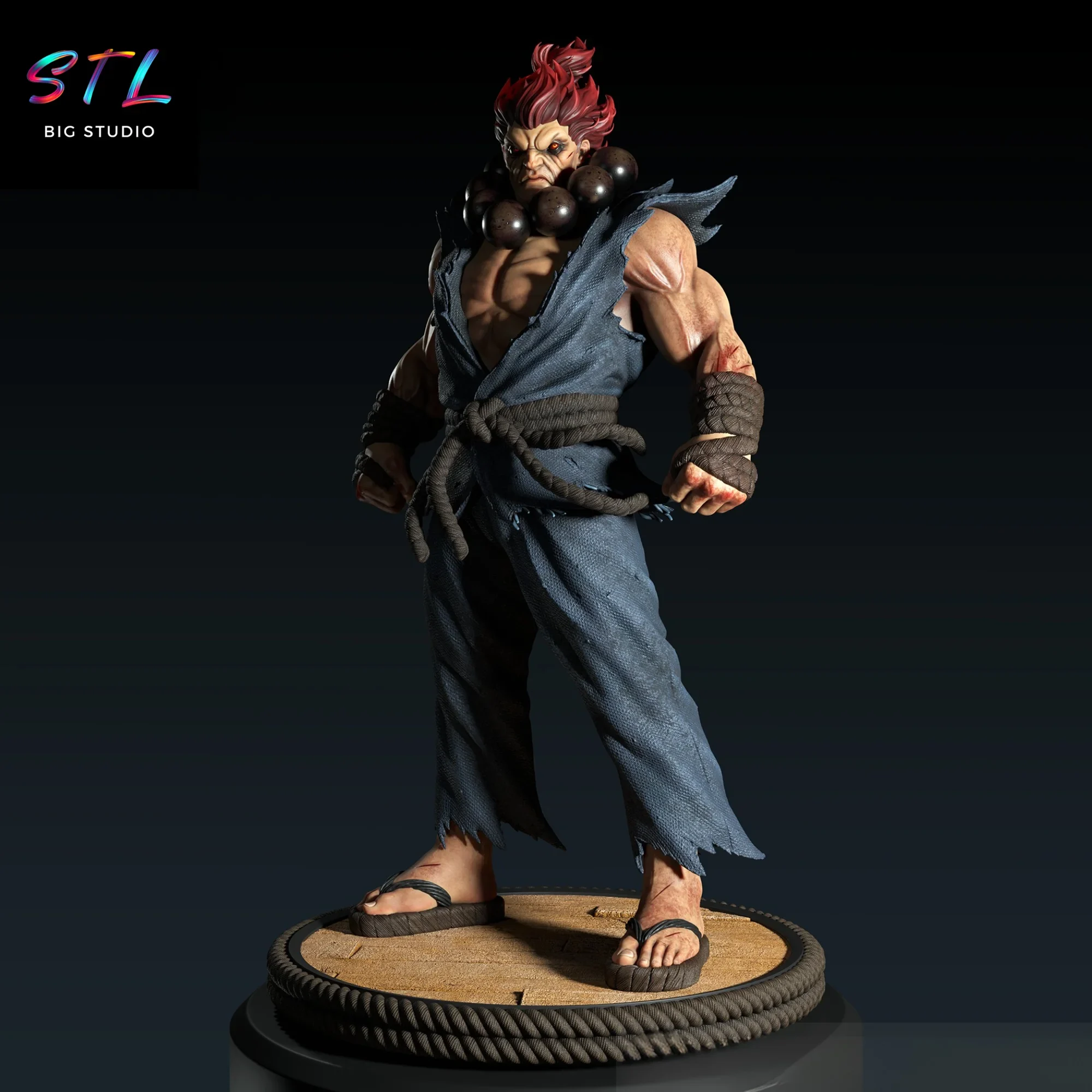 diorama akuma stl impresion 3d figura street fighter diorama akuma stl impresion 3d figura street fighter