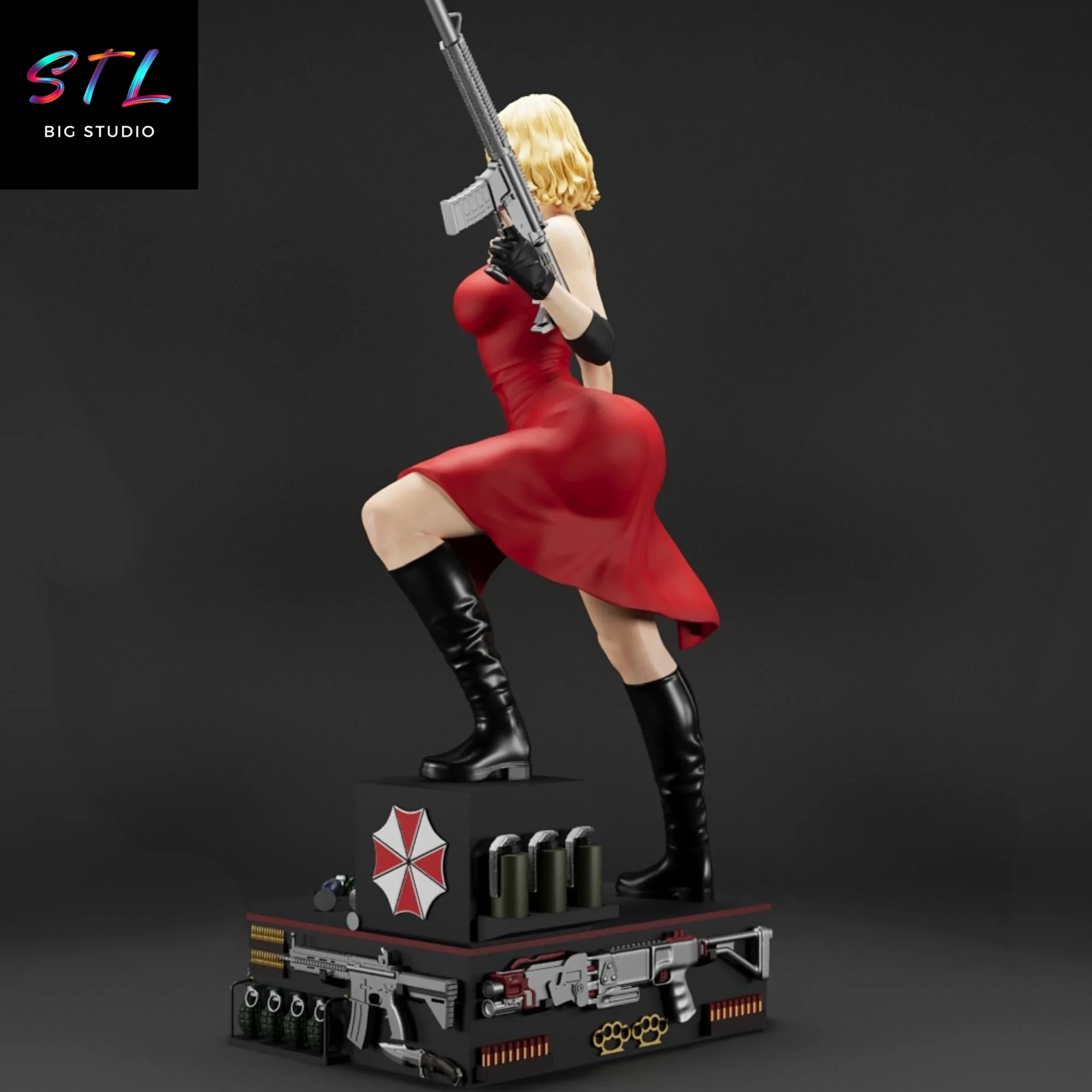diorama alice stl impresion 3d figura resident evil diorama alice stl impresion 3d figura resident evil