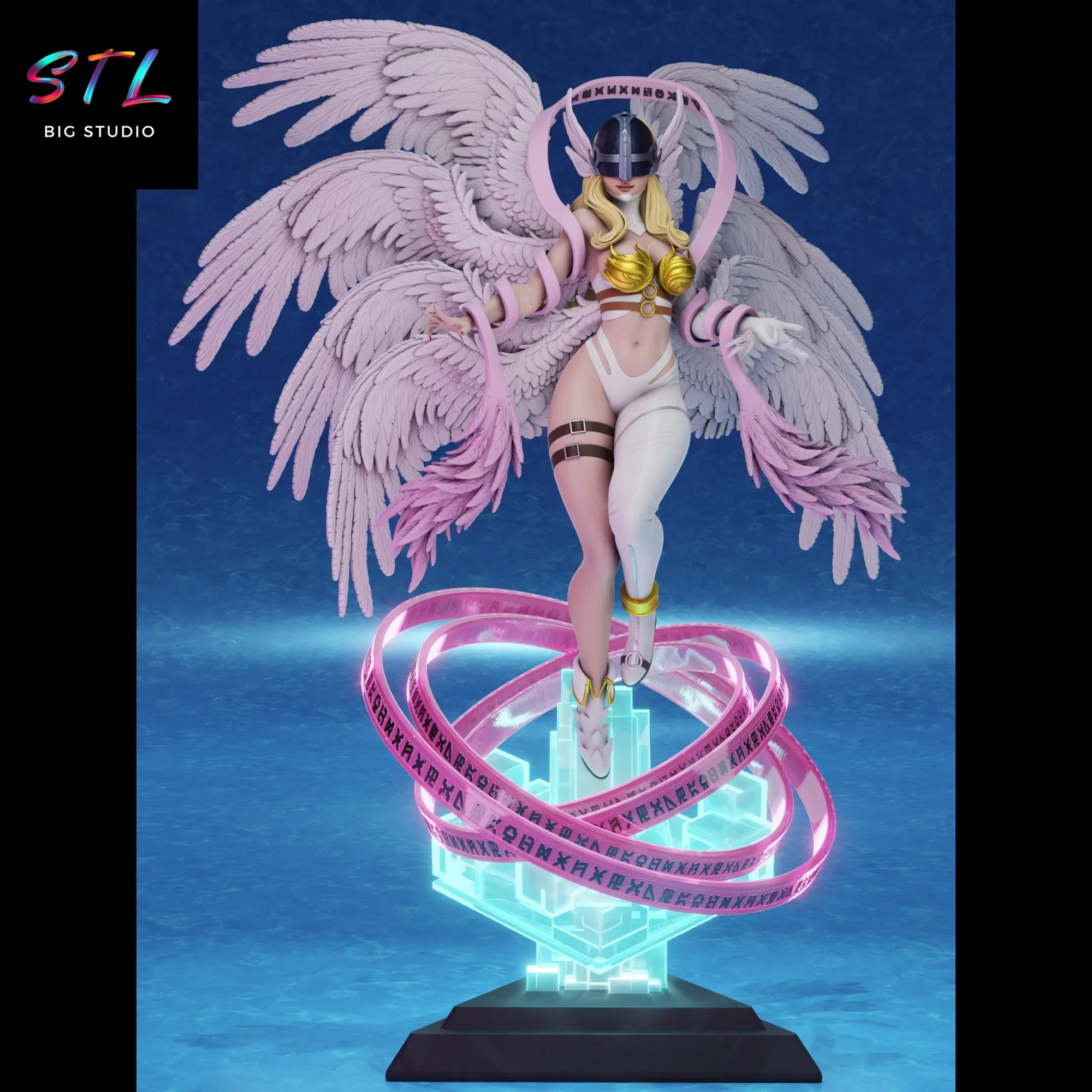 diorama angewomon stl digimon impresion 3d diorama angewomon stl digimon impresion 3d