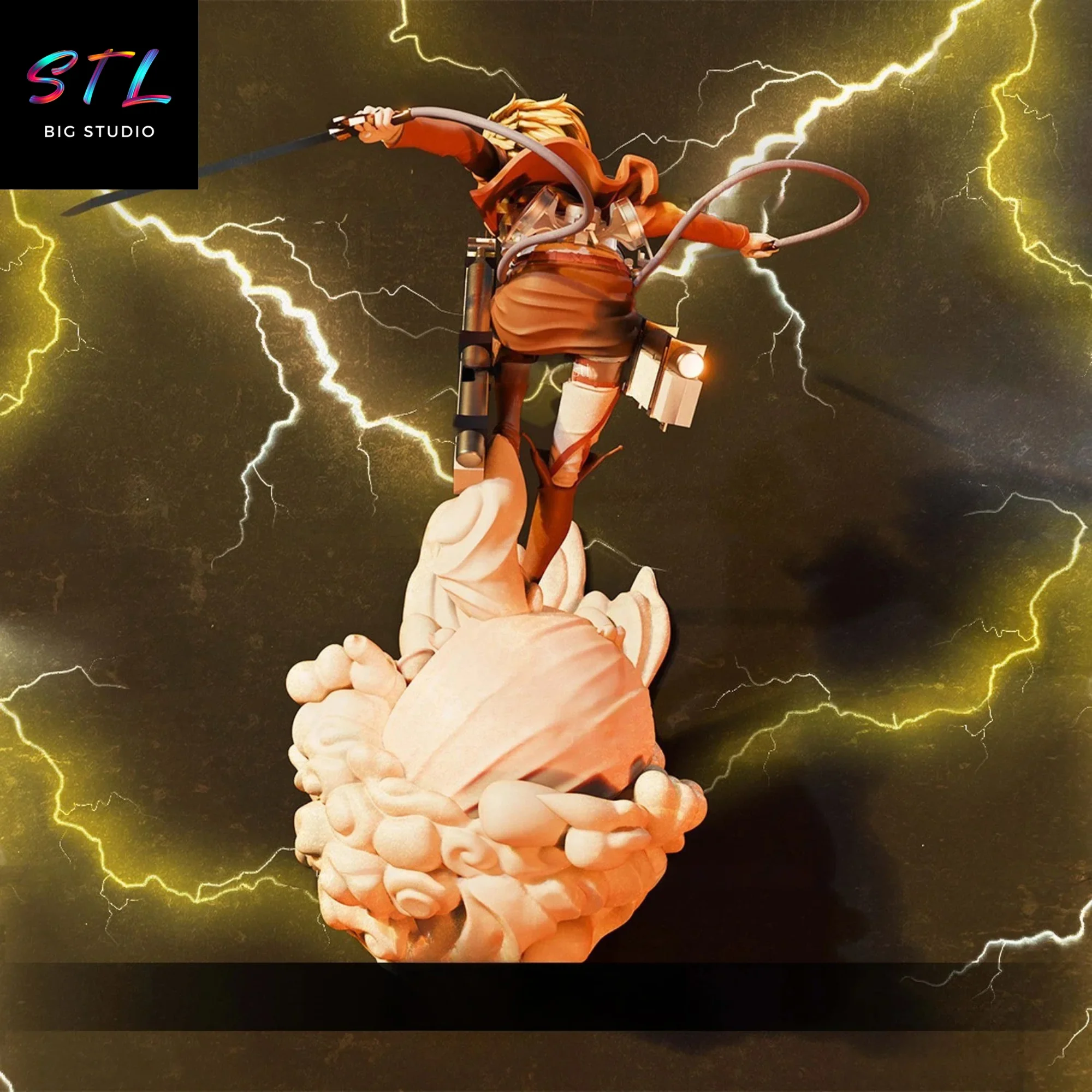 diorama armin arlert stl impresion 3d ataque a los titanes diorama armin arlert stl impresion 3d ataque a los titanes