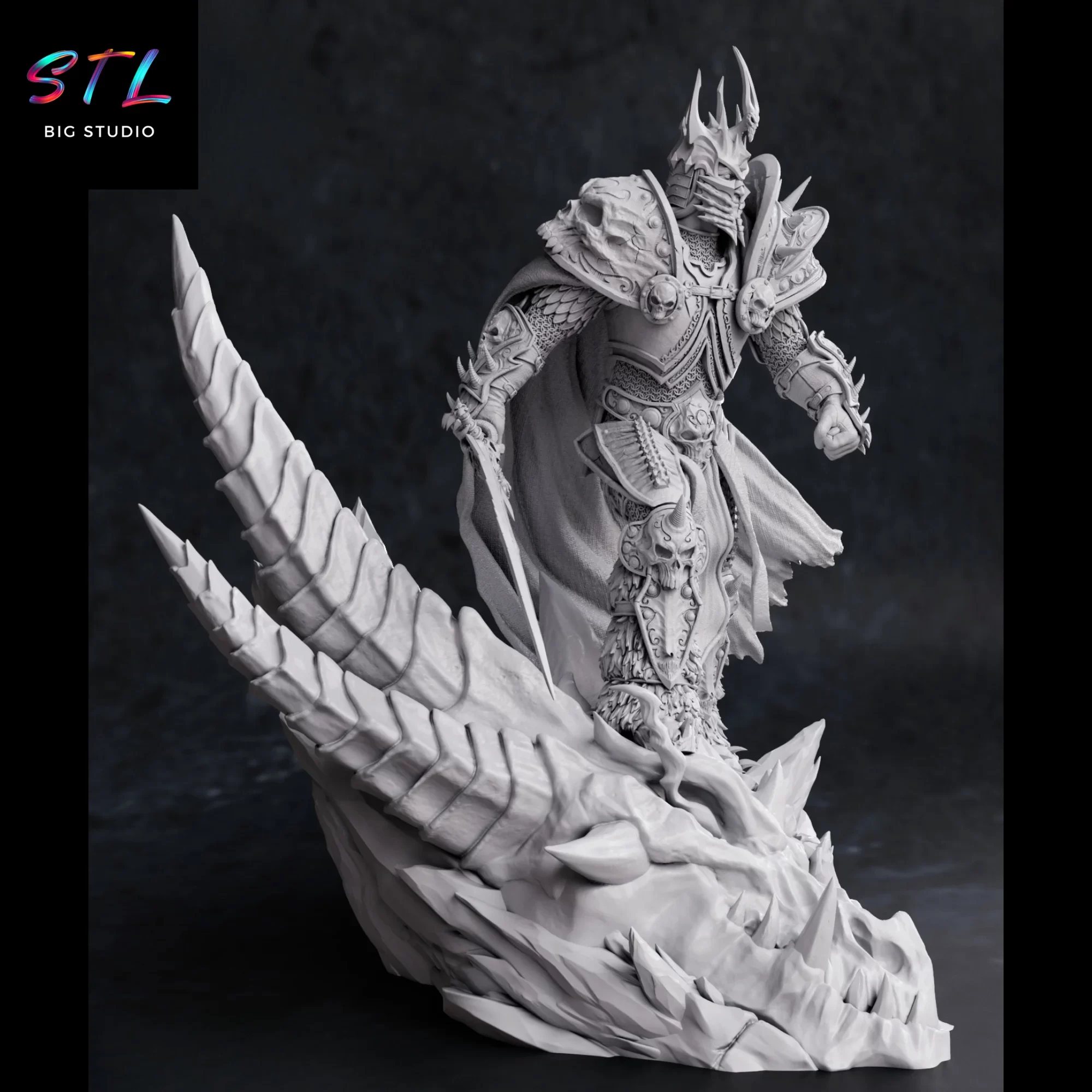 diorama arthas stl wow imprimir 3d figura diorama arthas stl wow imprimir 3d figura
