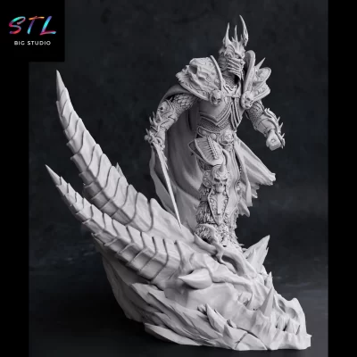 diorama arthas stl wow imprimir 3d figura
