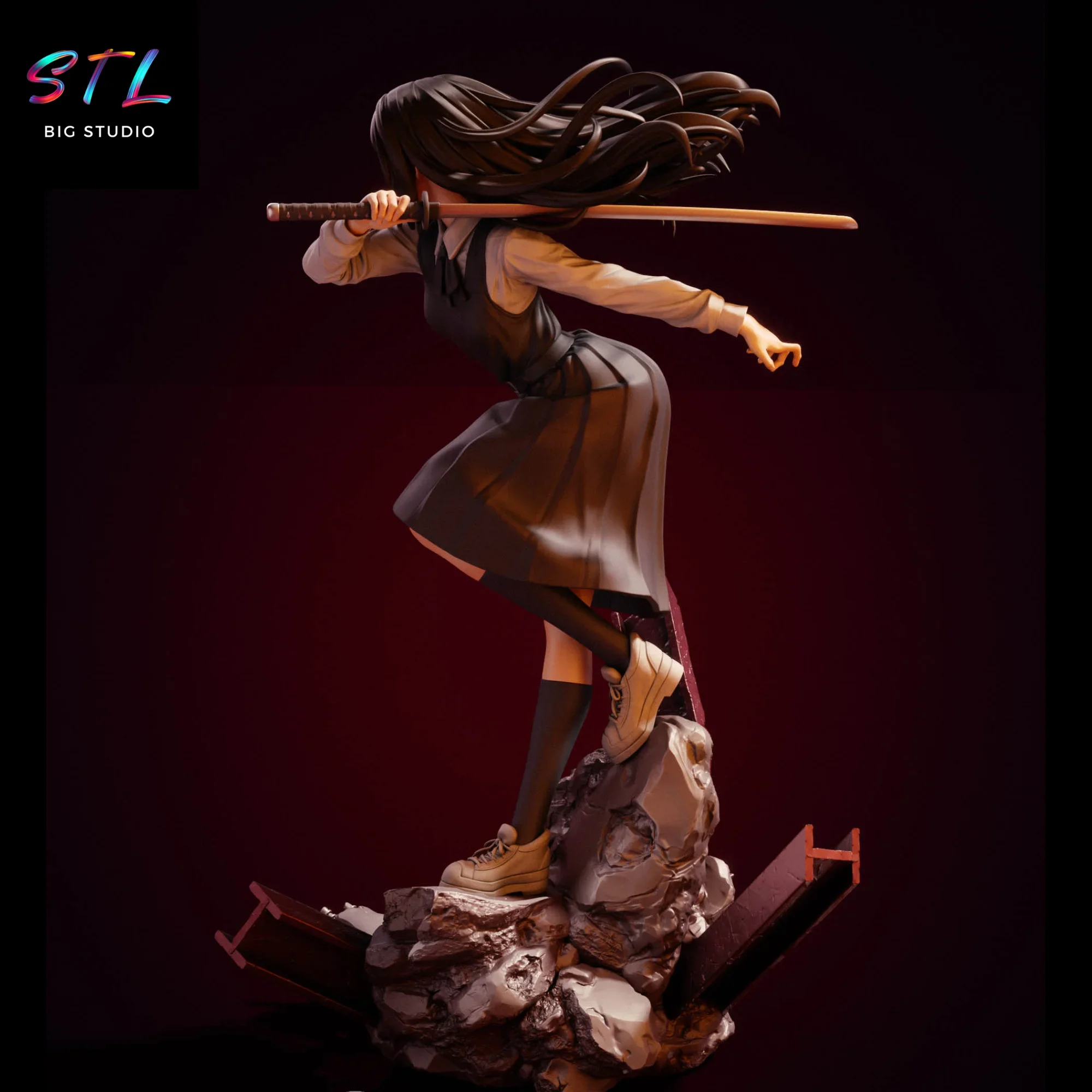 diorama asa mitaka stl figura chainsaw man impresion 3d diorama asa mitaka stl figura chainsaw man impresion 3d