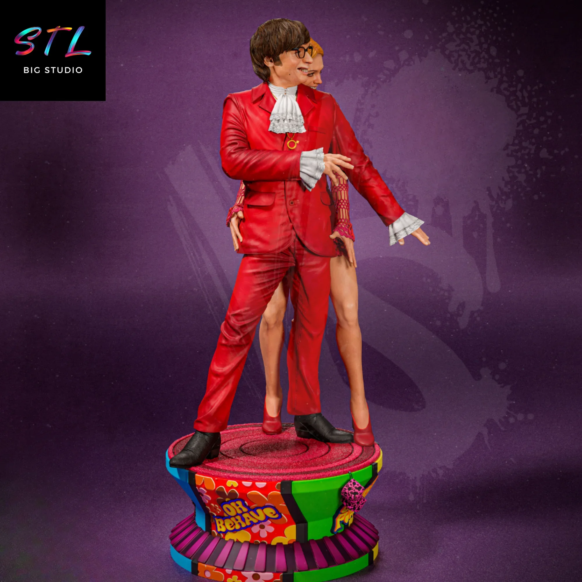 diorama austin powers stl impresion 3d peliculas diorama austin powers stl impresion 3d peliculas