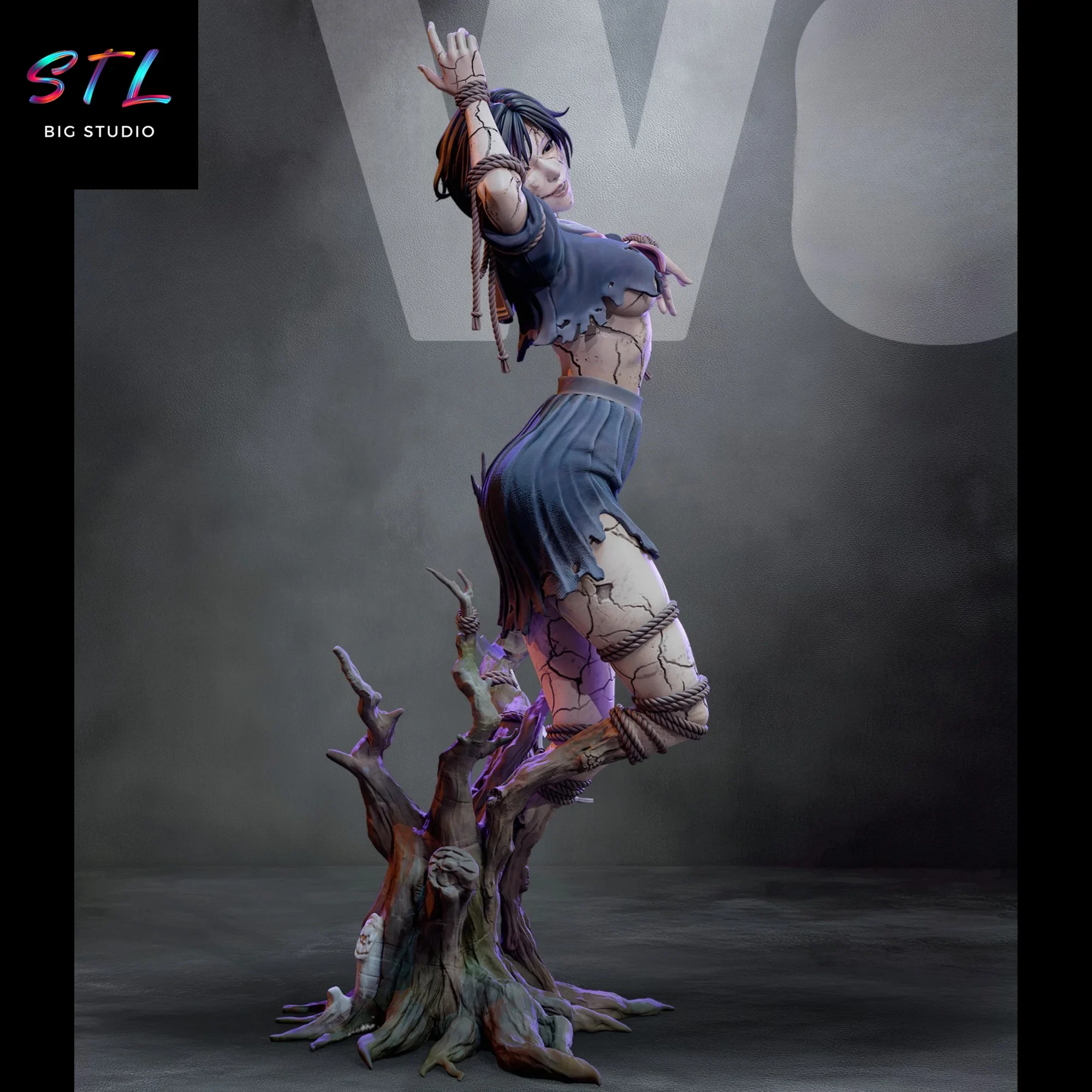 diorama ayakakashi stl silent hill figura para impresion 3d diorama ayakakashi stl silent hill figura para impresion 3d